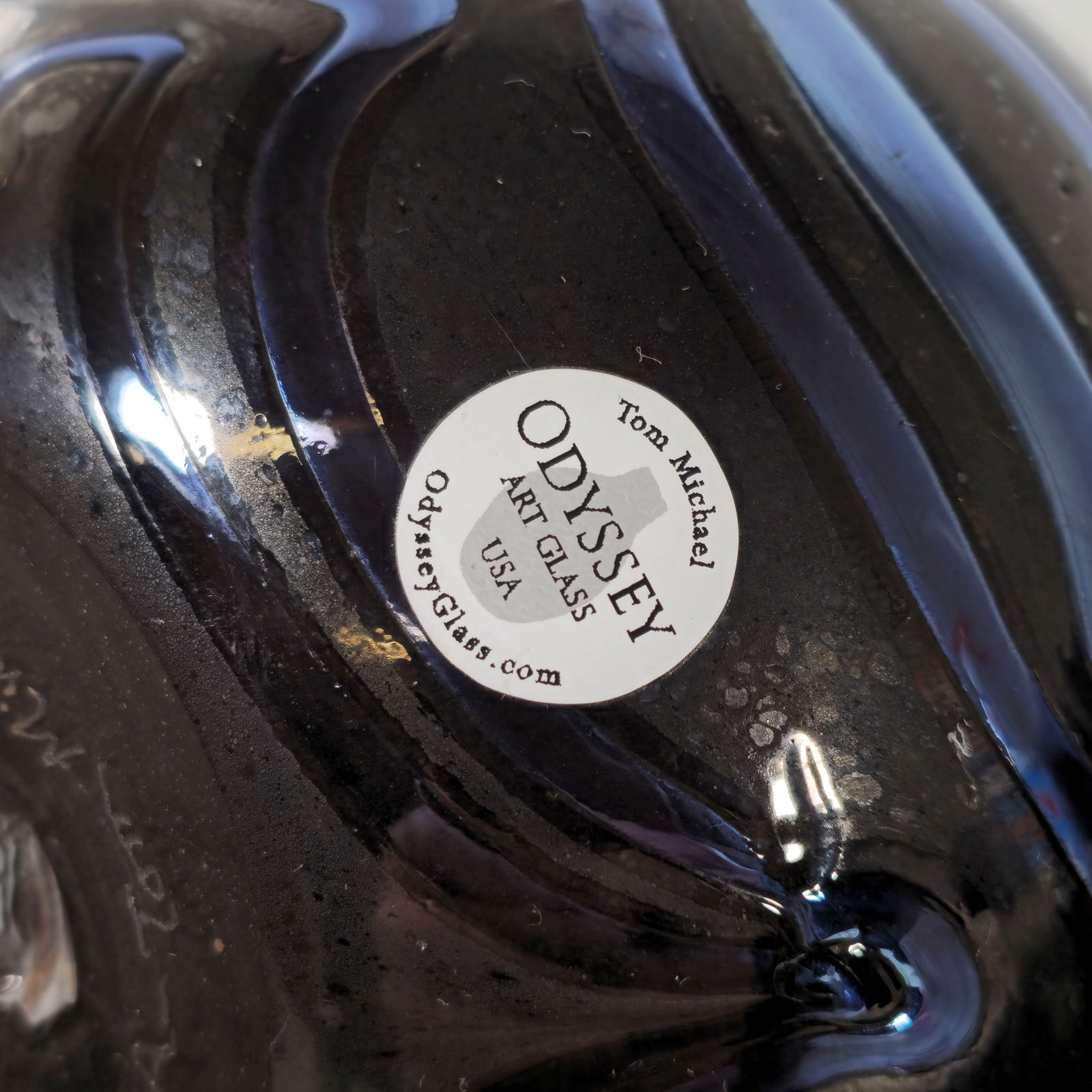 Tom Michael Studio Art Glass Vase - 7