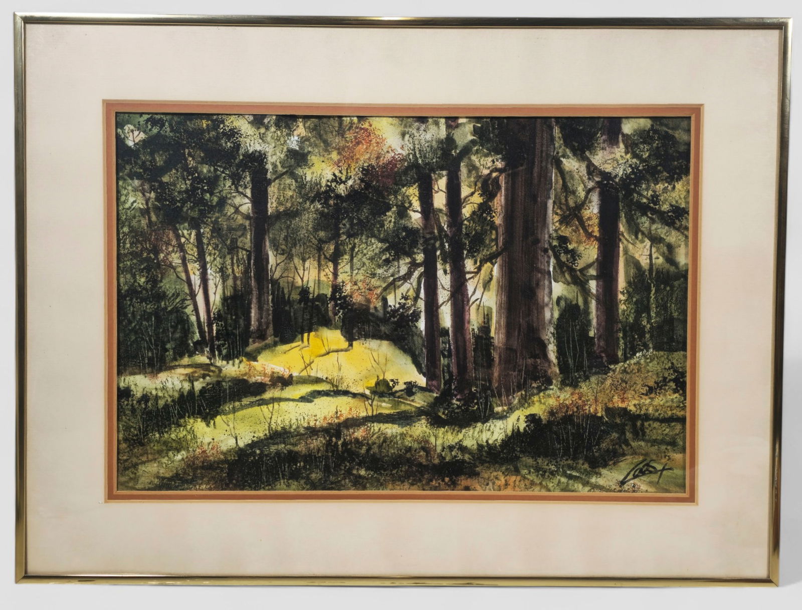Ray Loos Watercolor, Sunlit Woods (1 of 11)