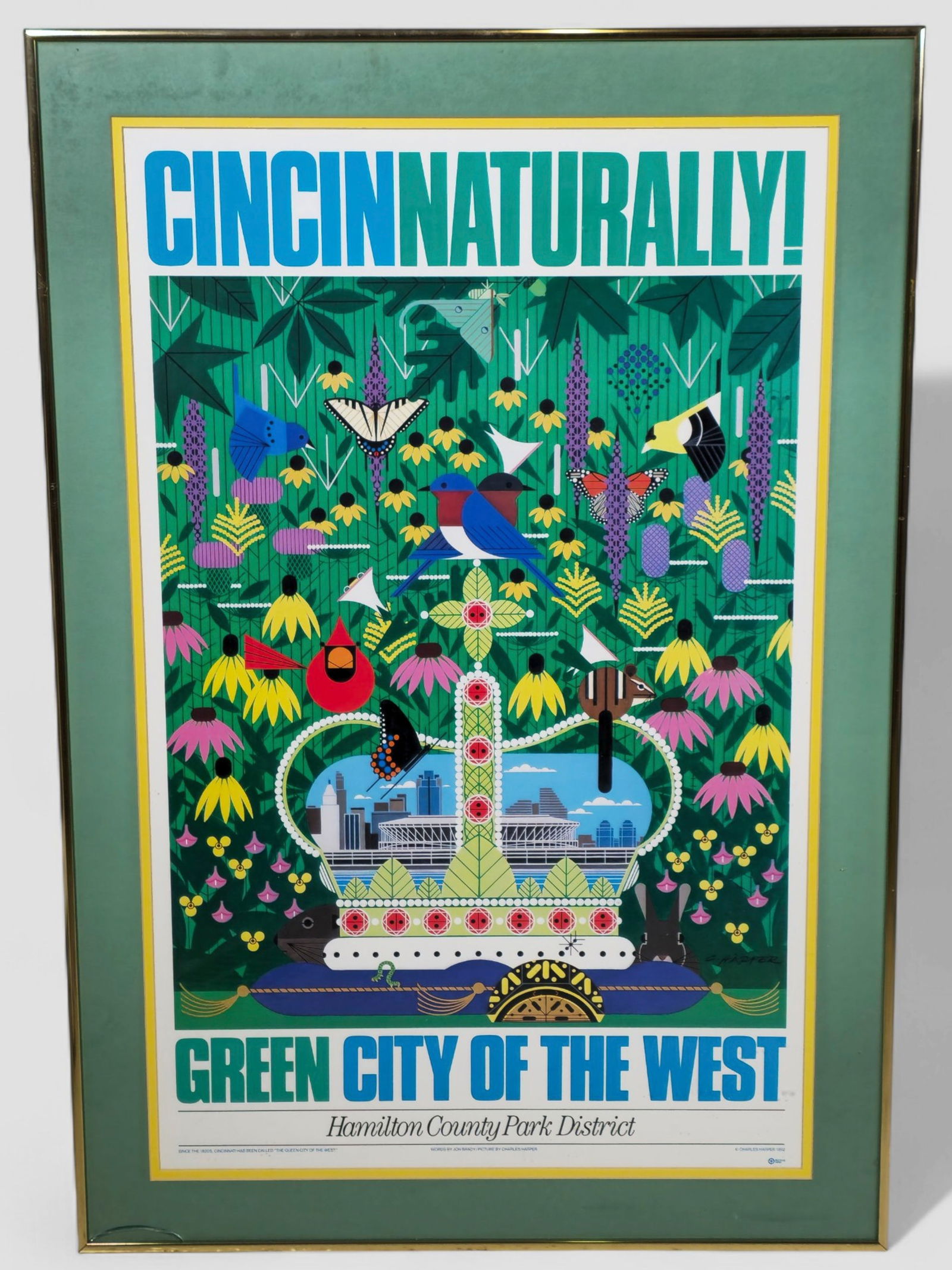Charley Harper Cincinnati Naturally, Geen City of the West Poster (1 of 10)