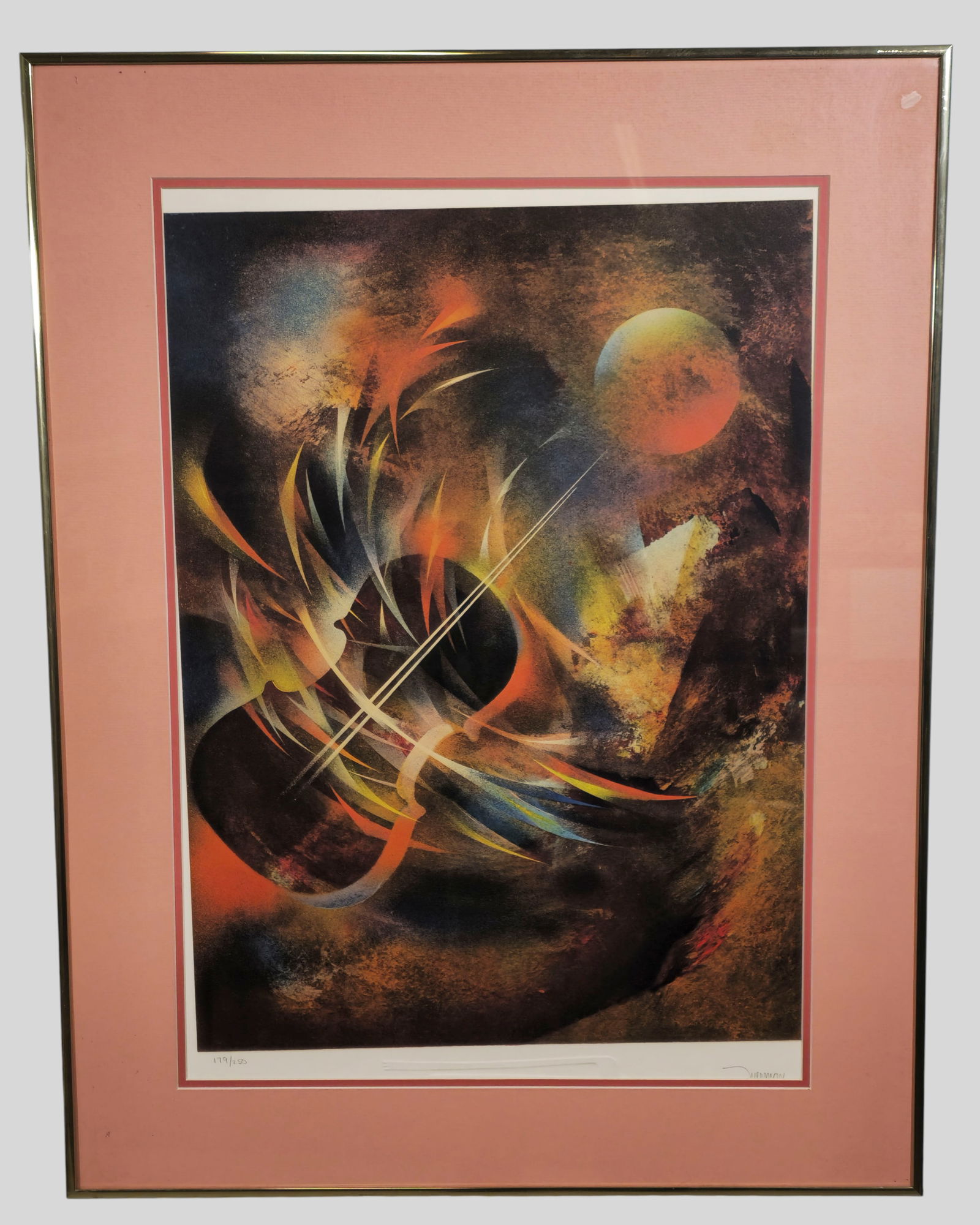 Leonardo Nierman Lithograph, Sound of Color: DeBussy (1 of 7)
