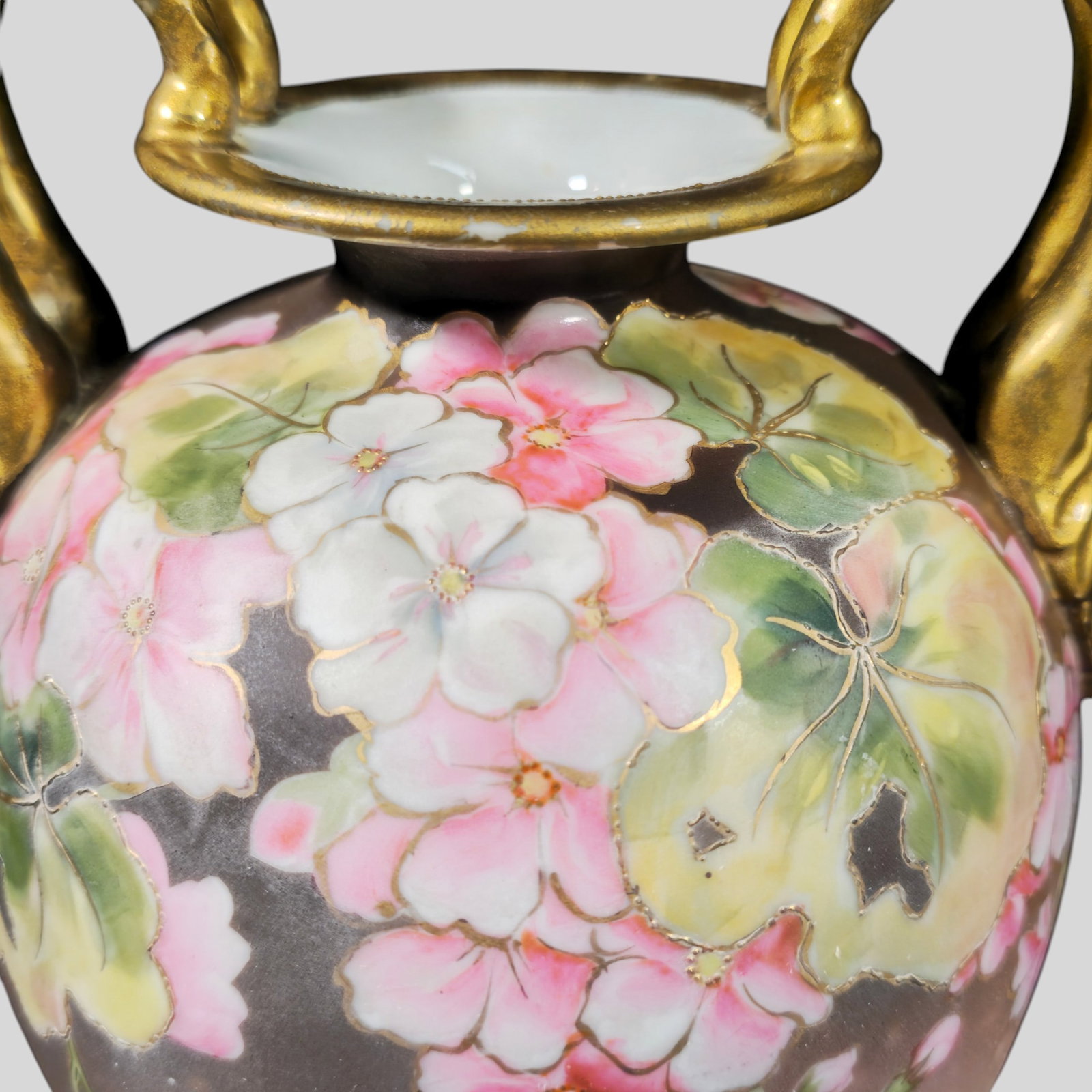 Nippon Gilt Double Handle Vase - 2