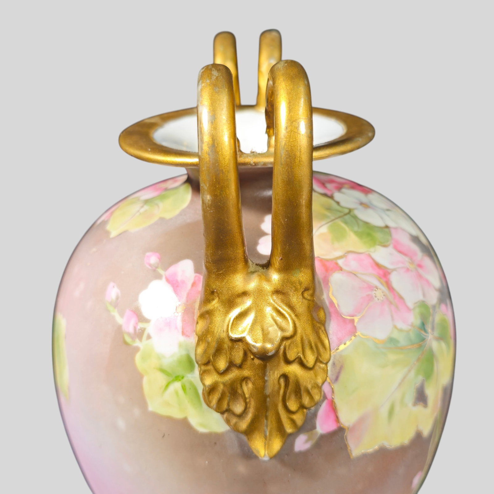 Nippon Gilt Double Handle Vase - 3