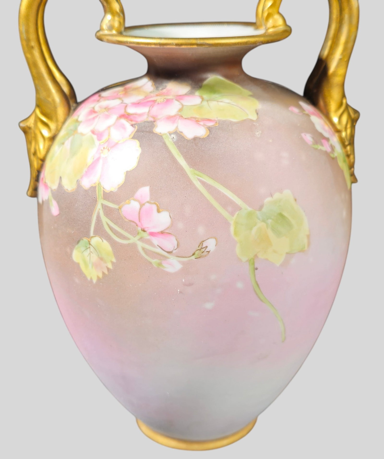 Nippon Gilt Double Handle Vase - 5
