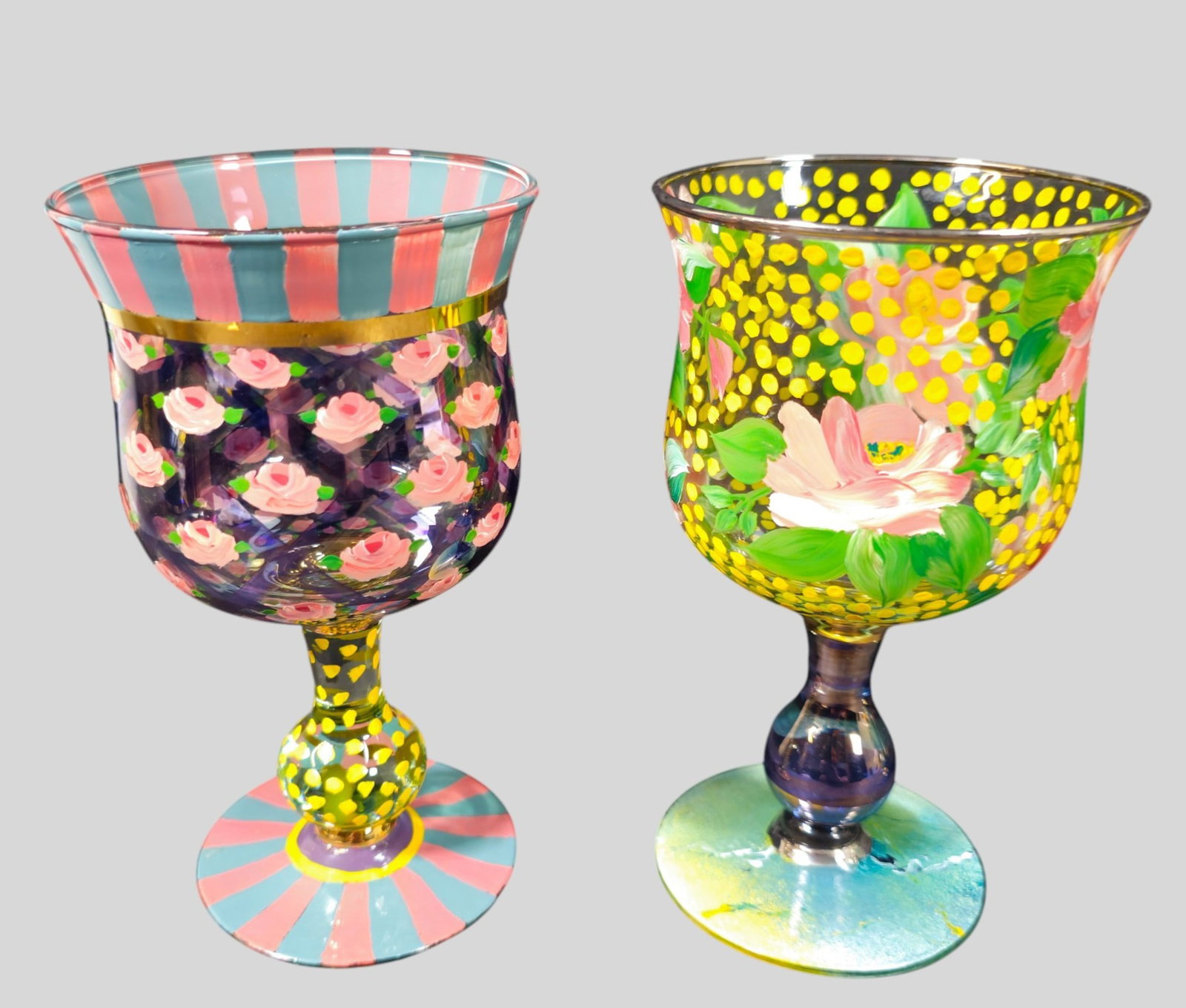 Mackenzie-Childs Water Goblets - 2