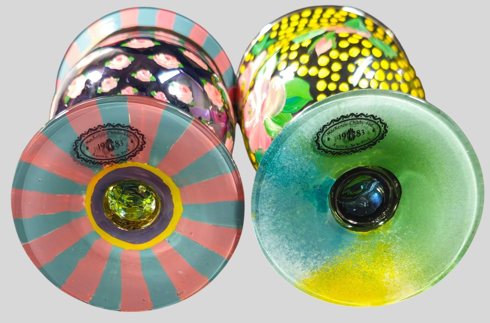 Mackenzie-Childs Water Goblets - 6