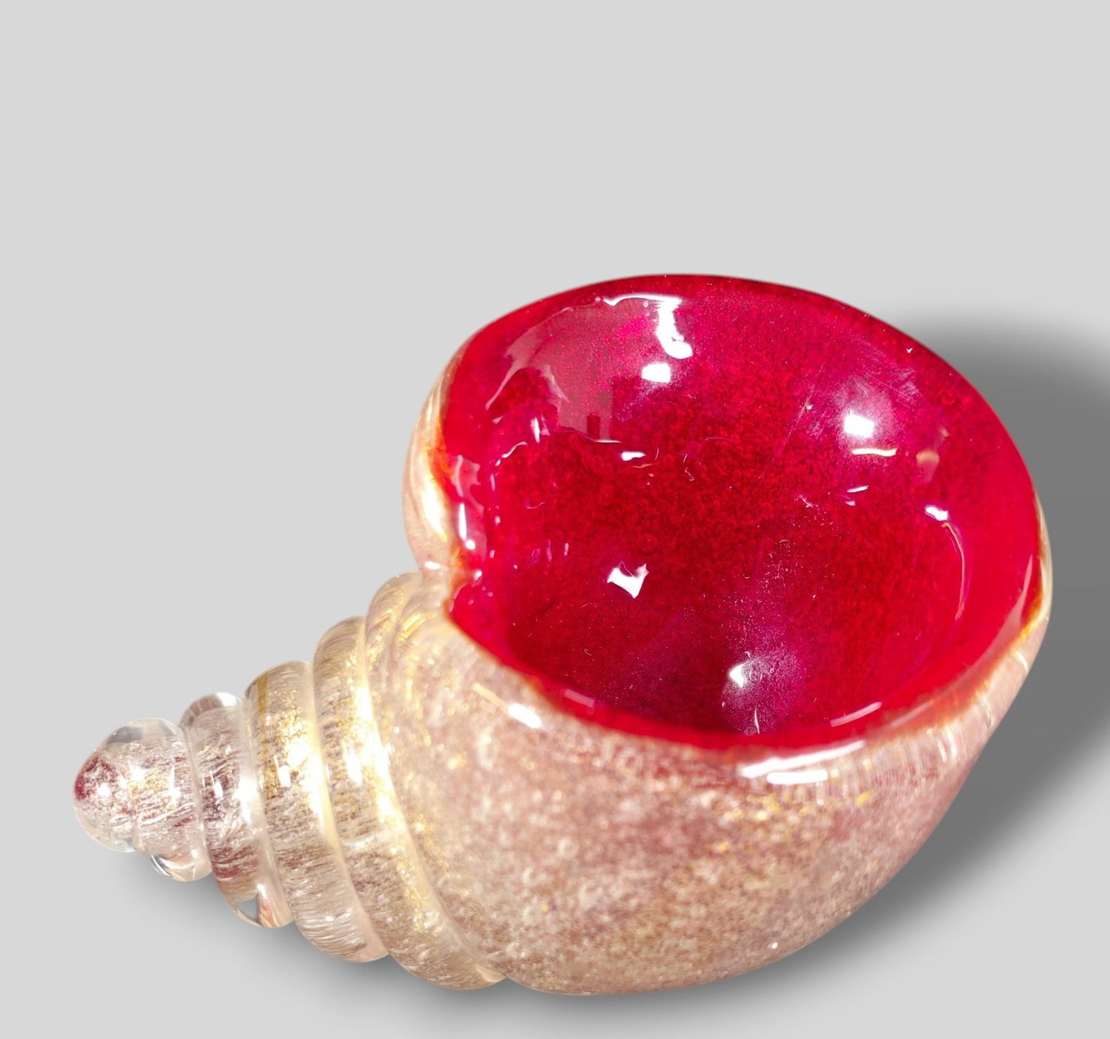 Archimede Seguso And Flavio Poli Vertri D' Arte Bollicine Seashell Vessel (1 of 5)