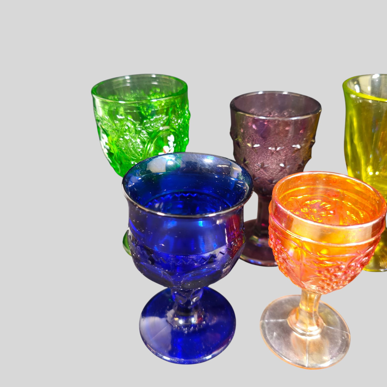 Assembled Colorful Glass Goblets - 2