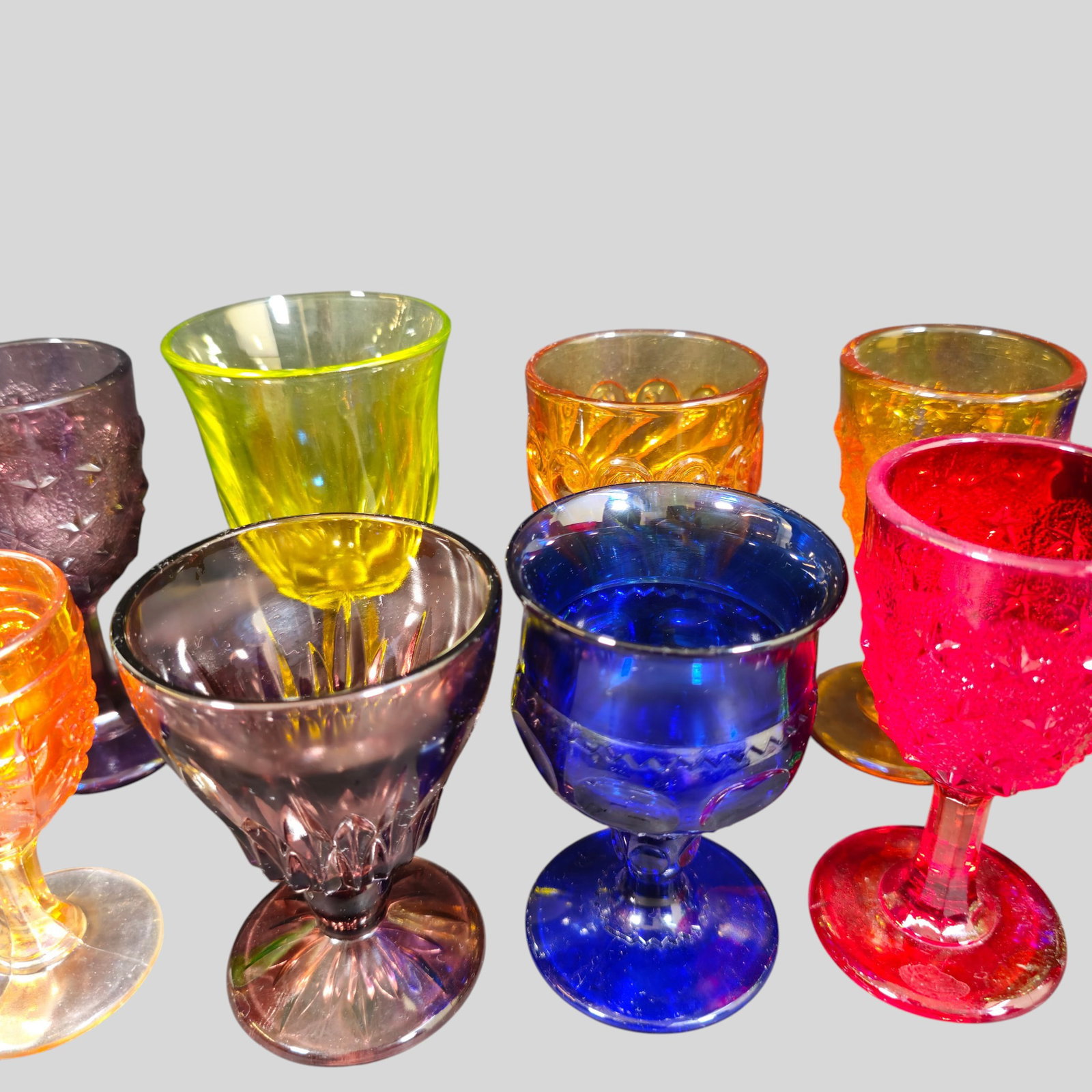 Assembled Colorful Glass Goblets - 3