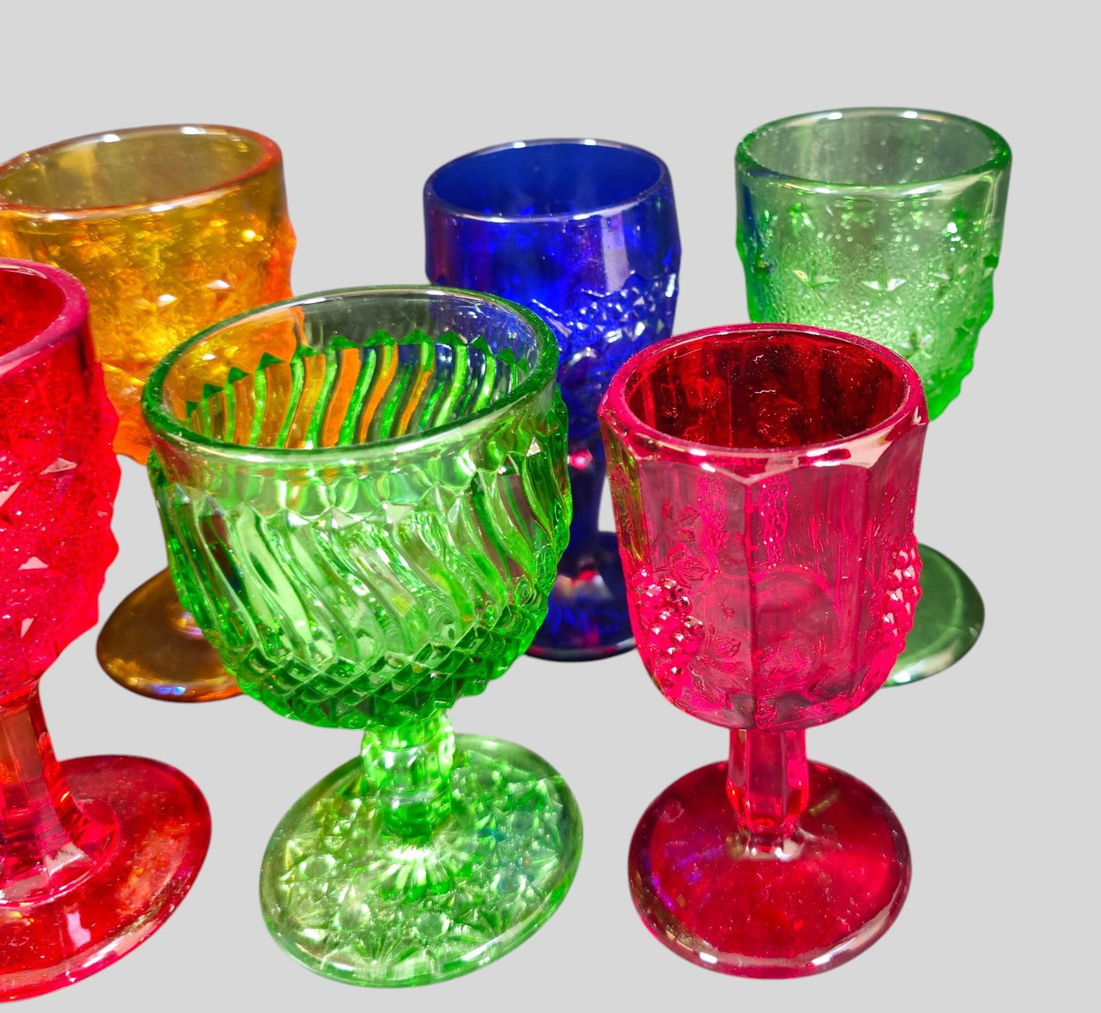 Assembled Colorful Glass Goblets - 4