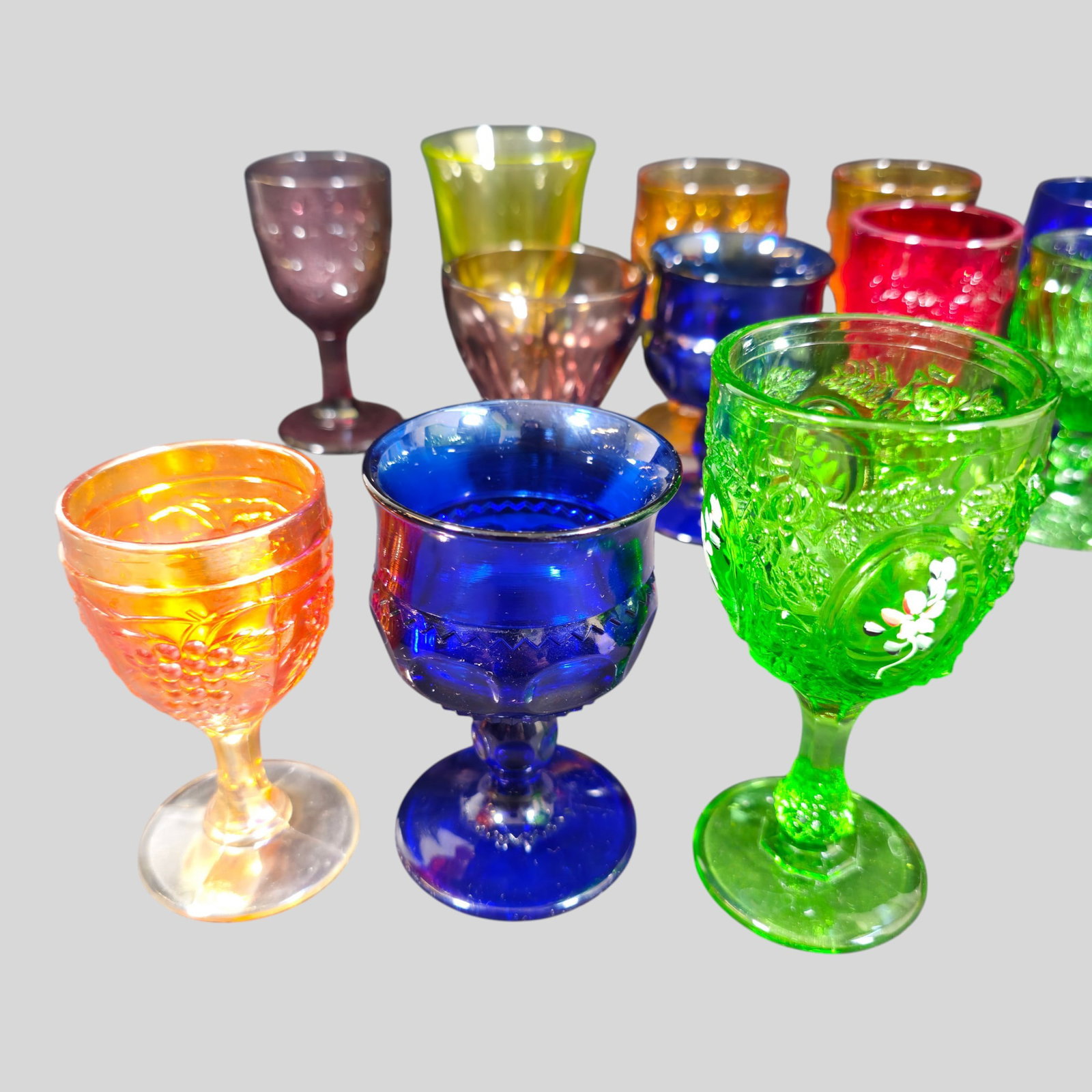 Assembled Colorful Glass Goblets - 5