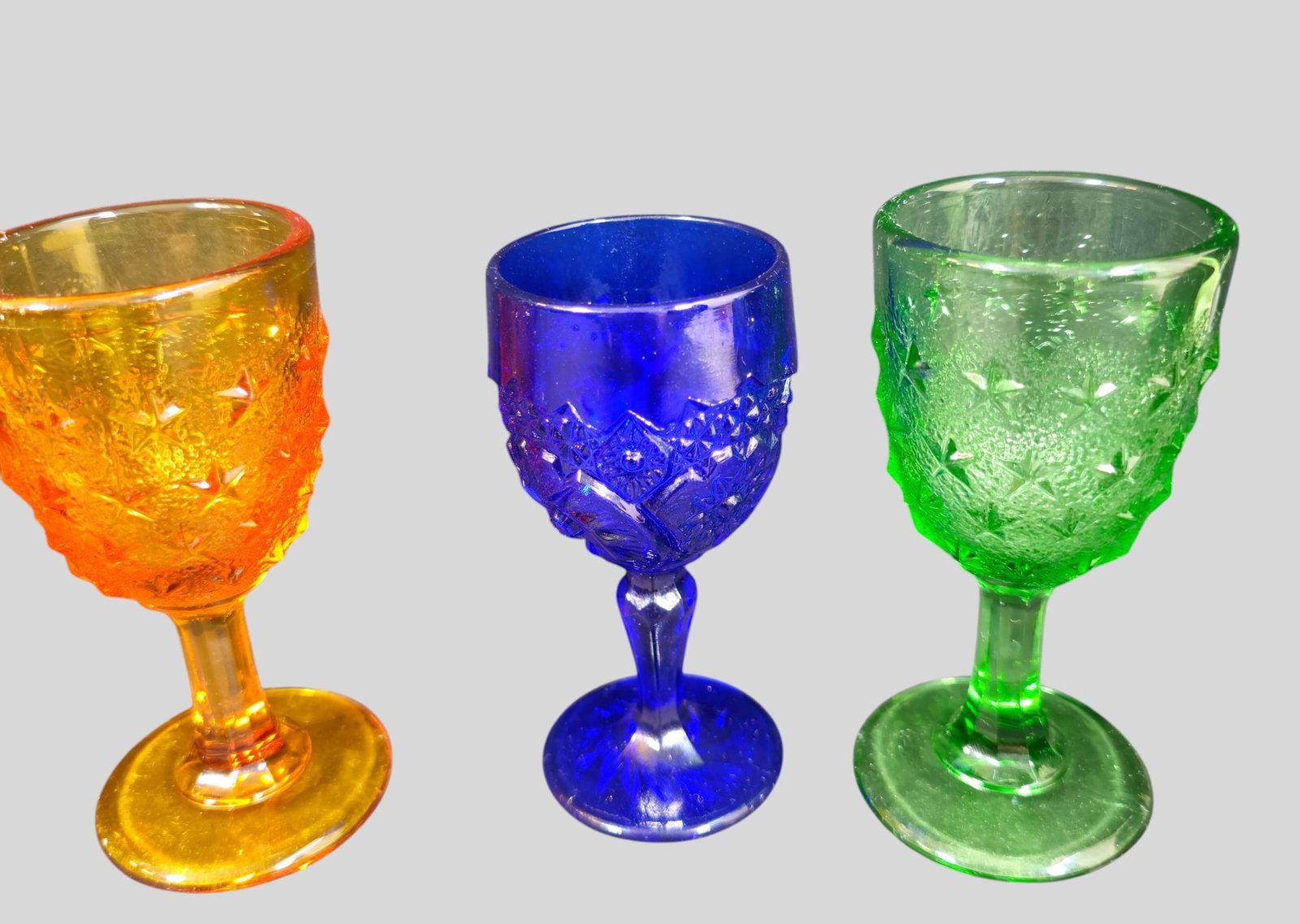 Assembled Colorful Glass Goblets - 8