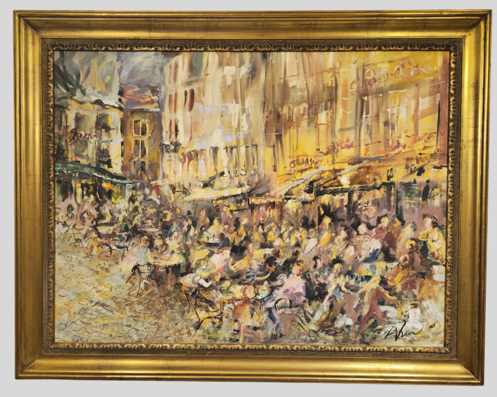 French Market Scene Oil (1 of 7)