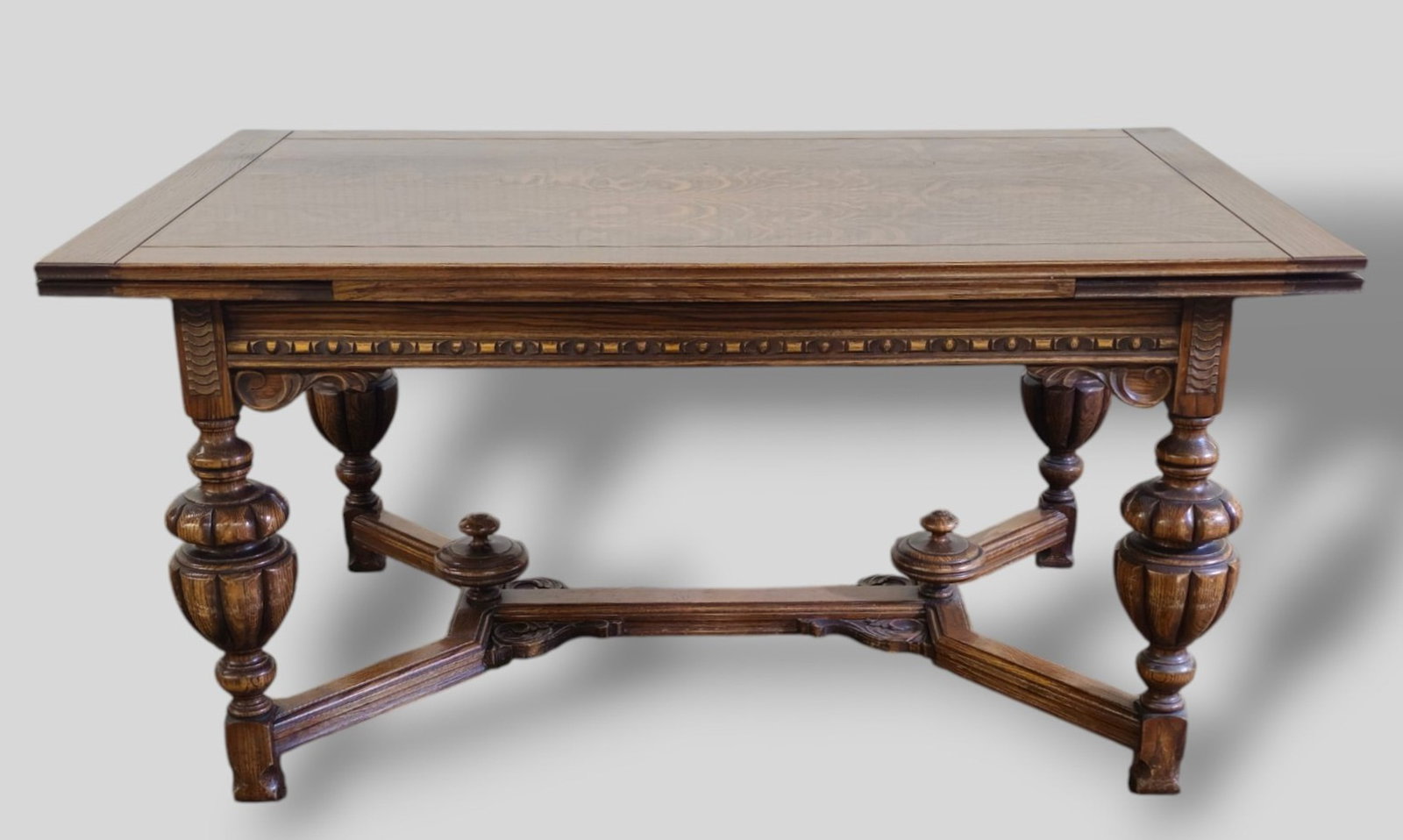 Carved Oak Dining Table (1 of 9)