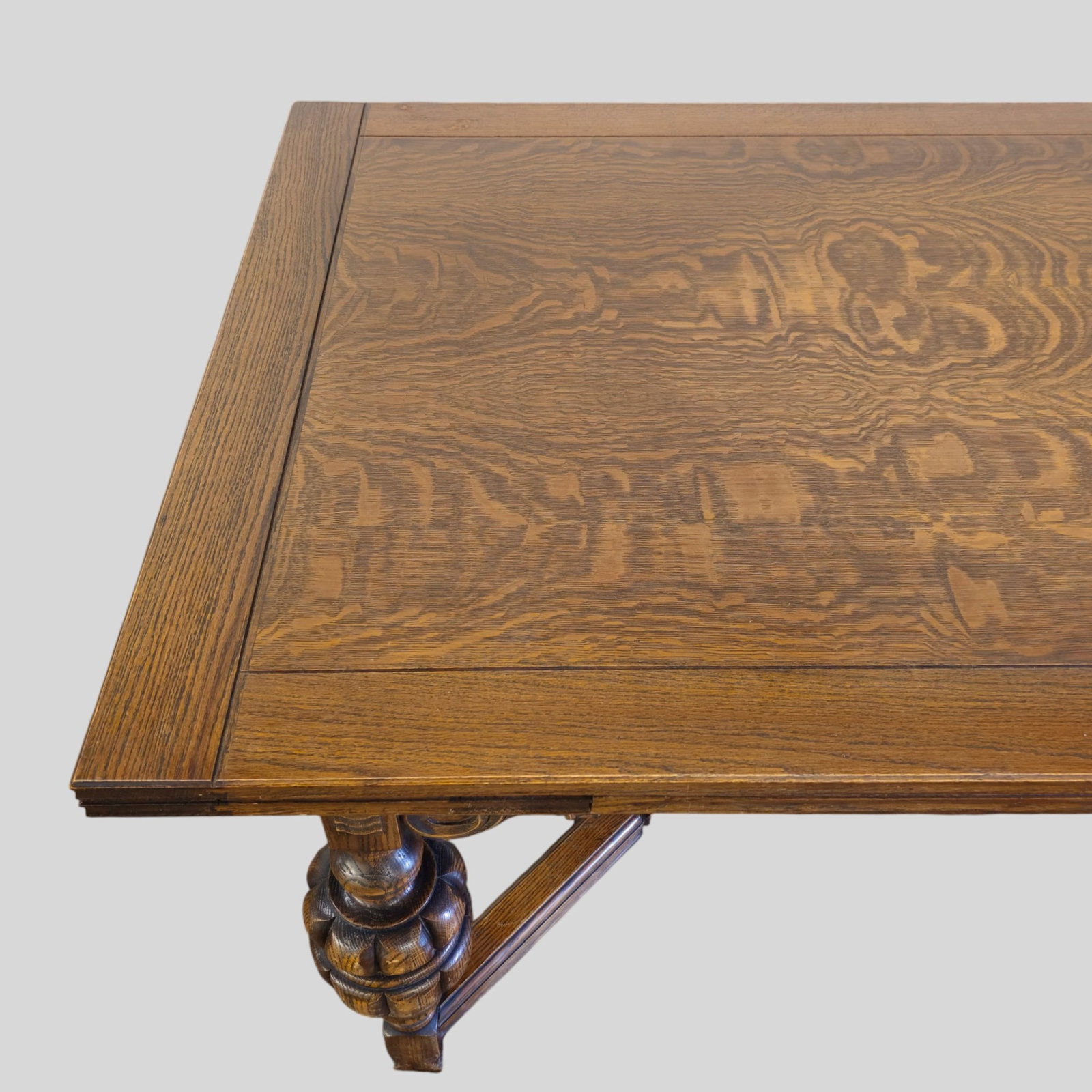 Carved Oak Dining Table - 2