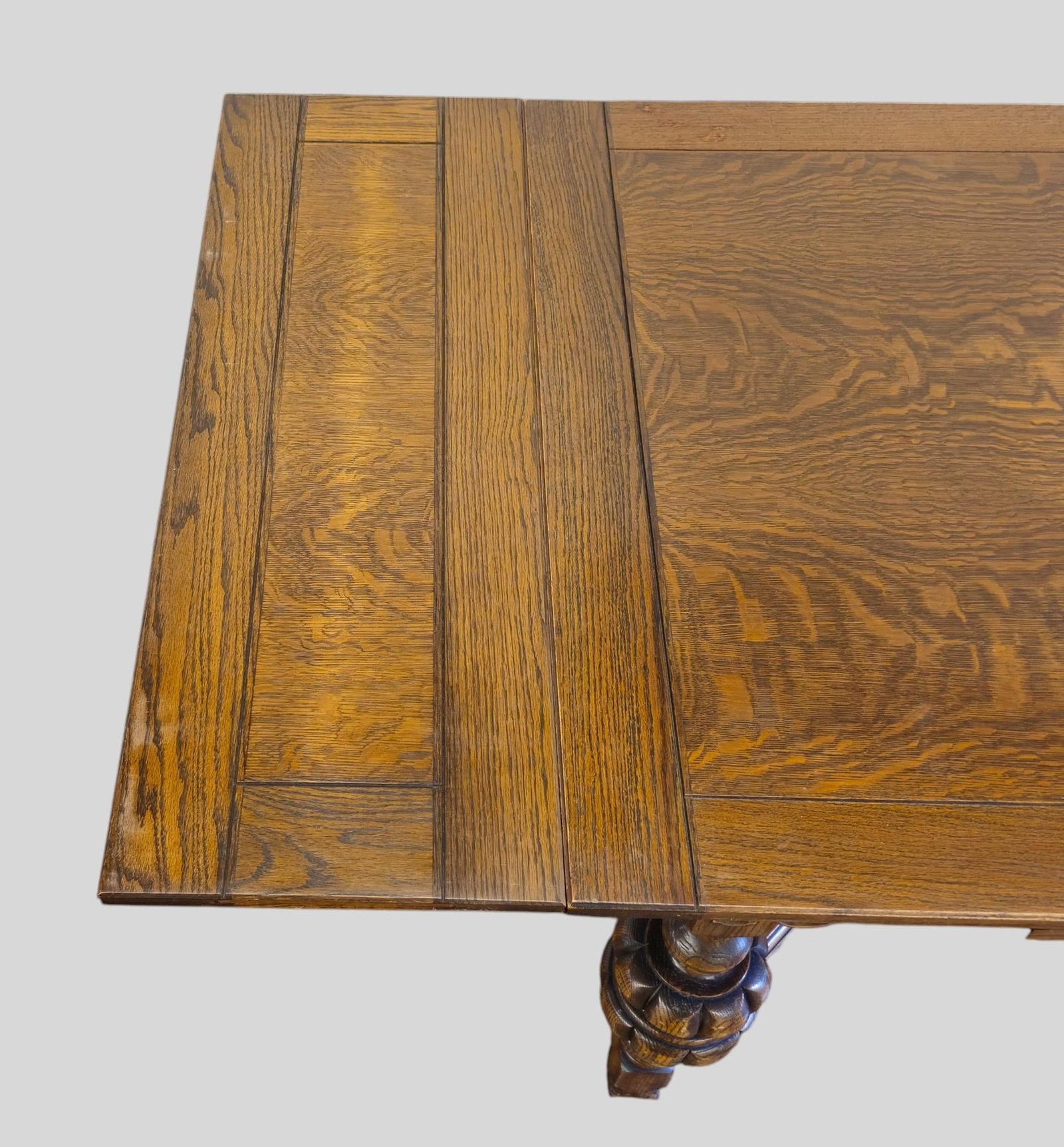 Carved Oak Dining Table - 9