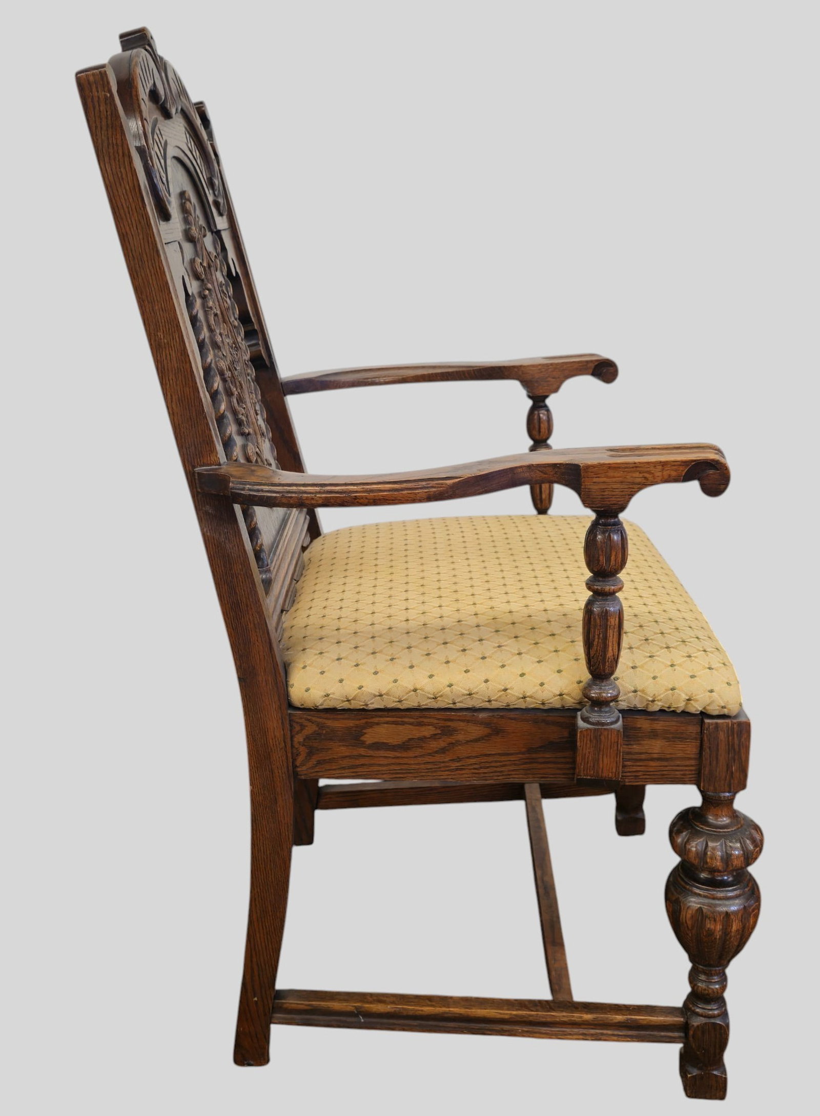 Carved Oak Dining Chairs - 7