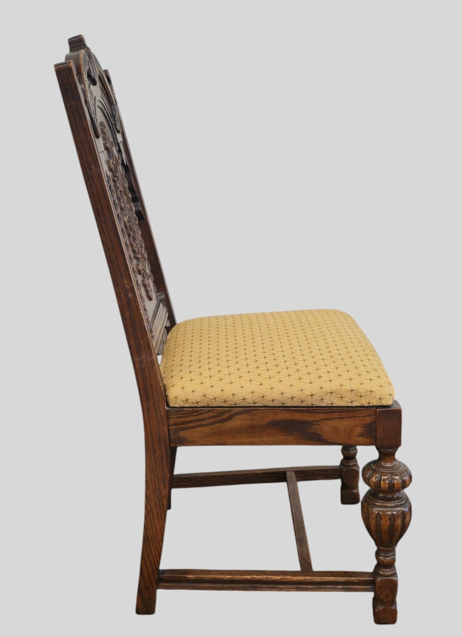 Carved Oak Dining Chairs - 9