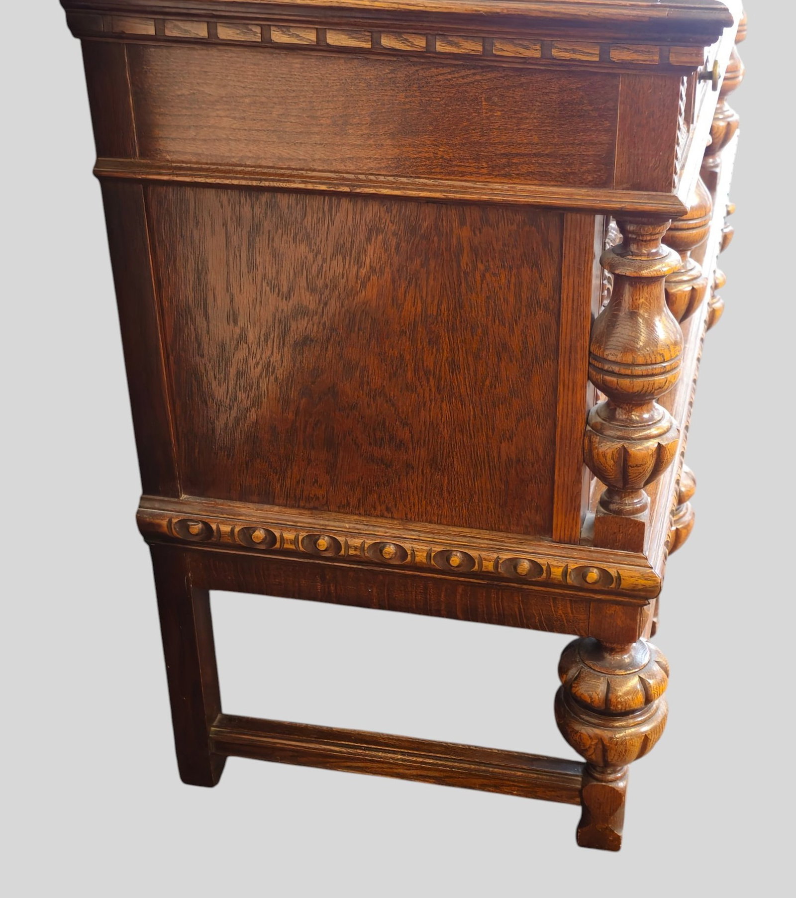 Carved Oak Sideboard / Cabinet - 6