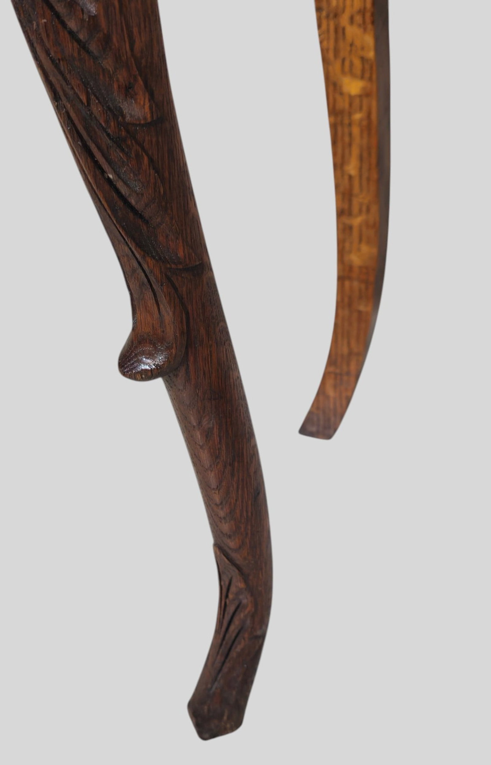 Carved Oak Hall Table - 5