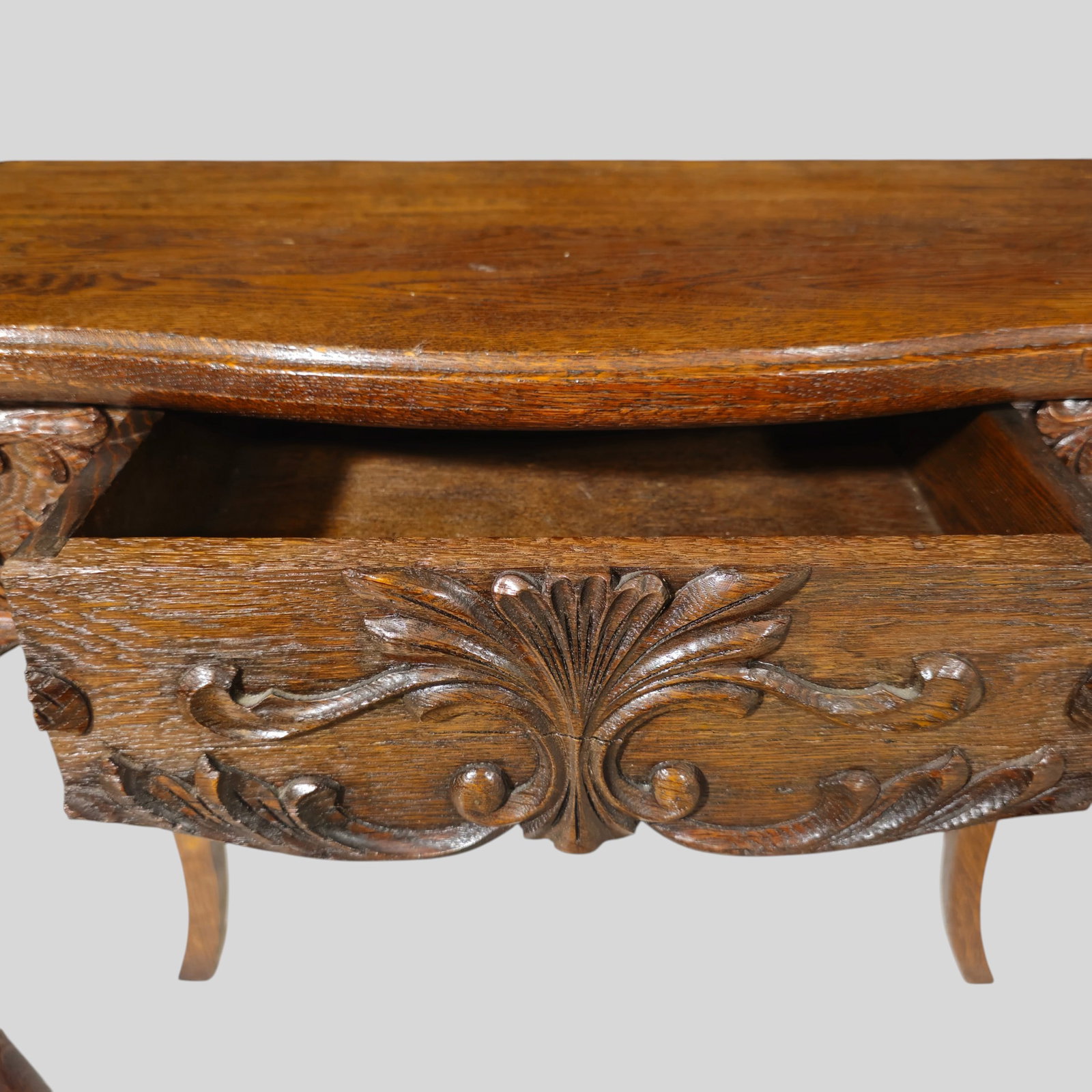 Carved Oak Hall Table - 7