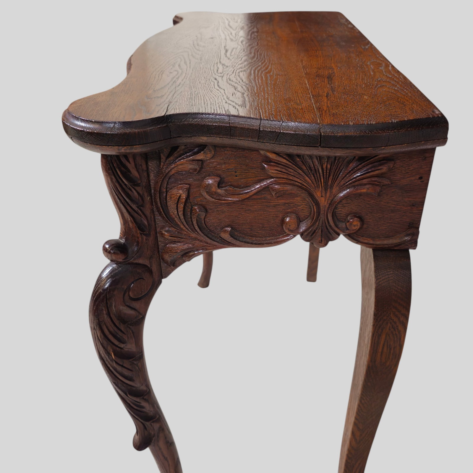 Carved Oak Hall Table - 9