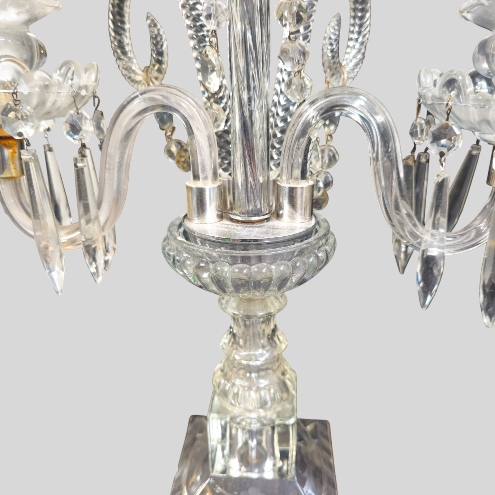 Baccarat Attribution Three Branch Candelabras - 11
