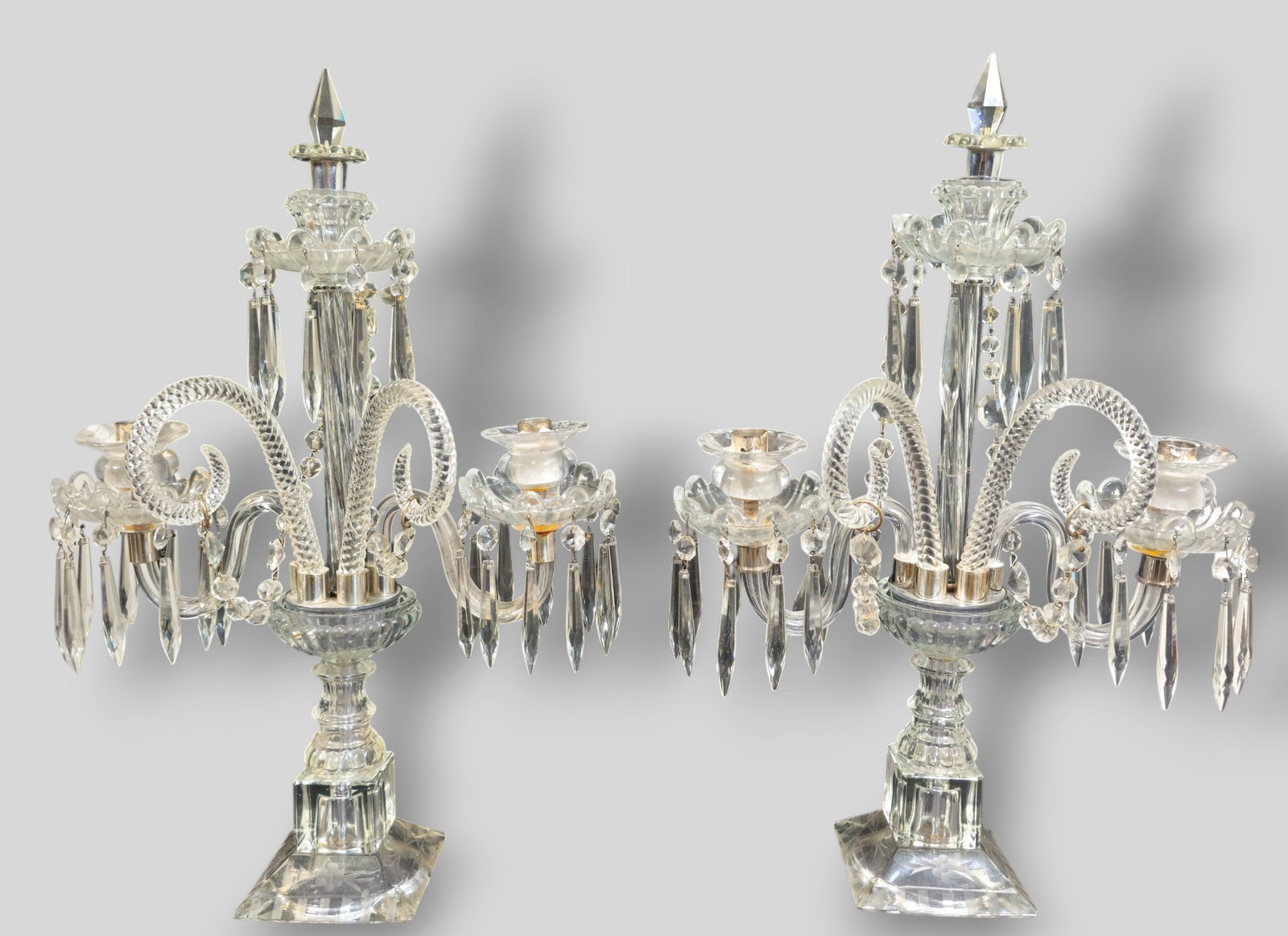 Baccarat Attribution Three Branch Candelabras (1 of 11)