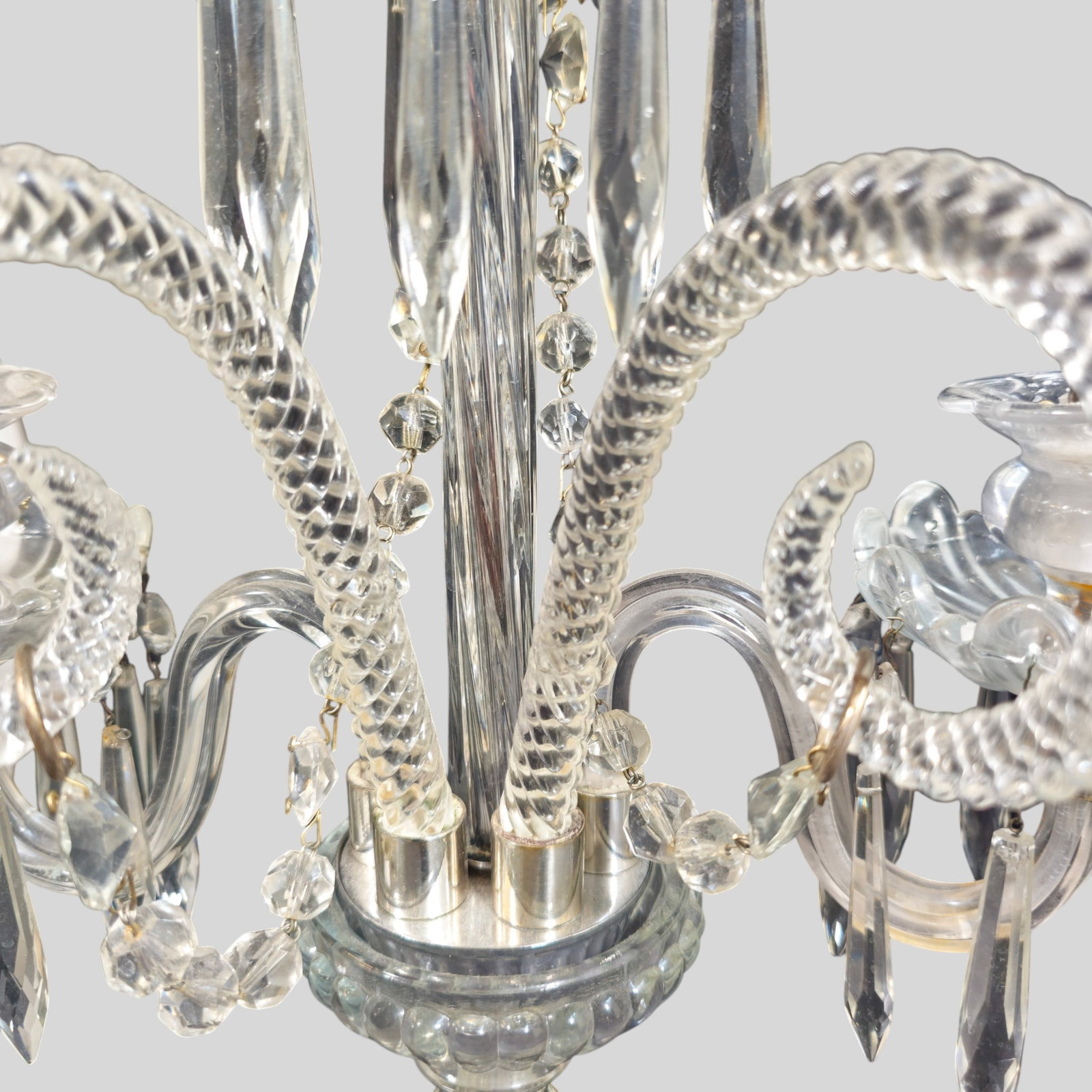Baccarat Attribution Three Branch Candelabras - 3