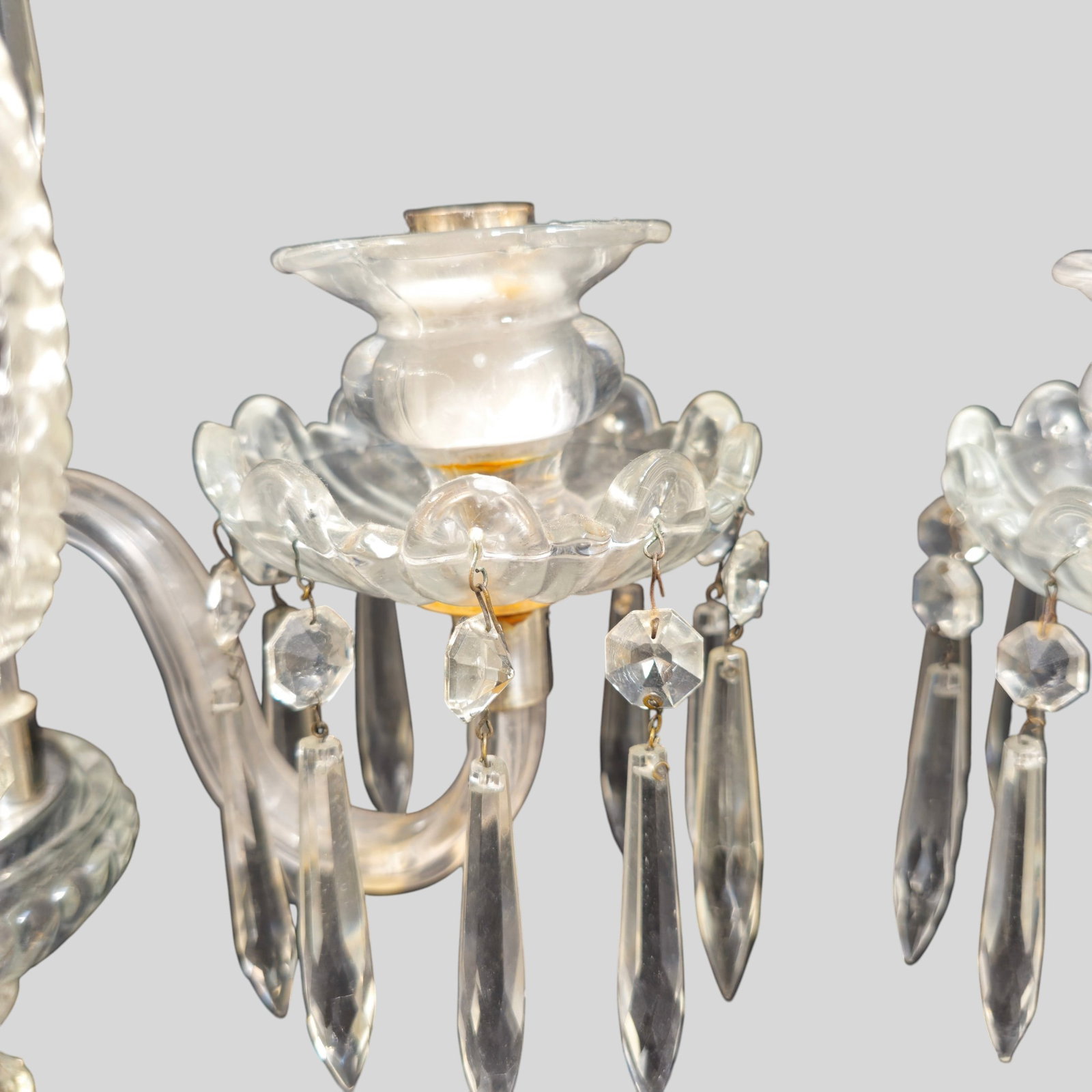 Baccarat Attribution Three Branch Candelabras - 4