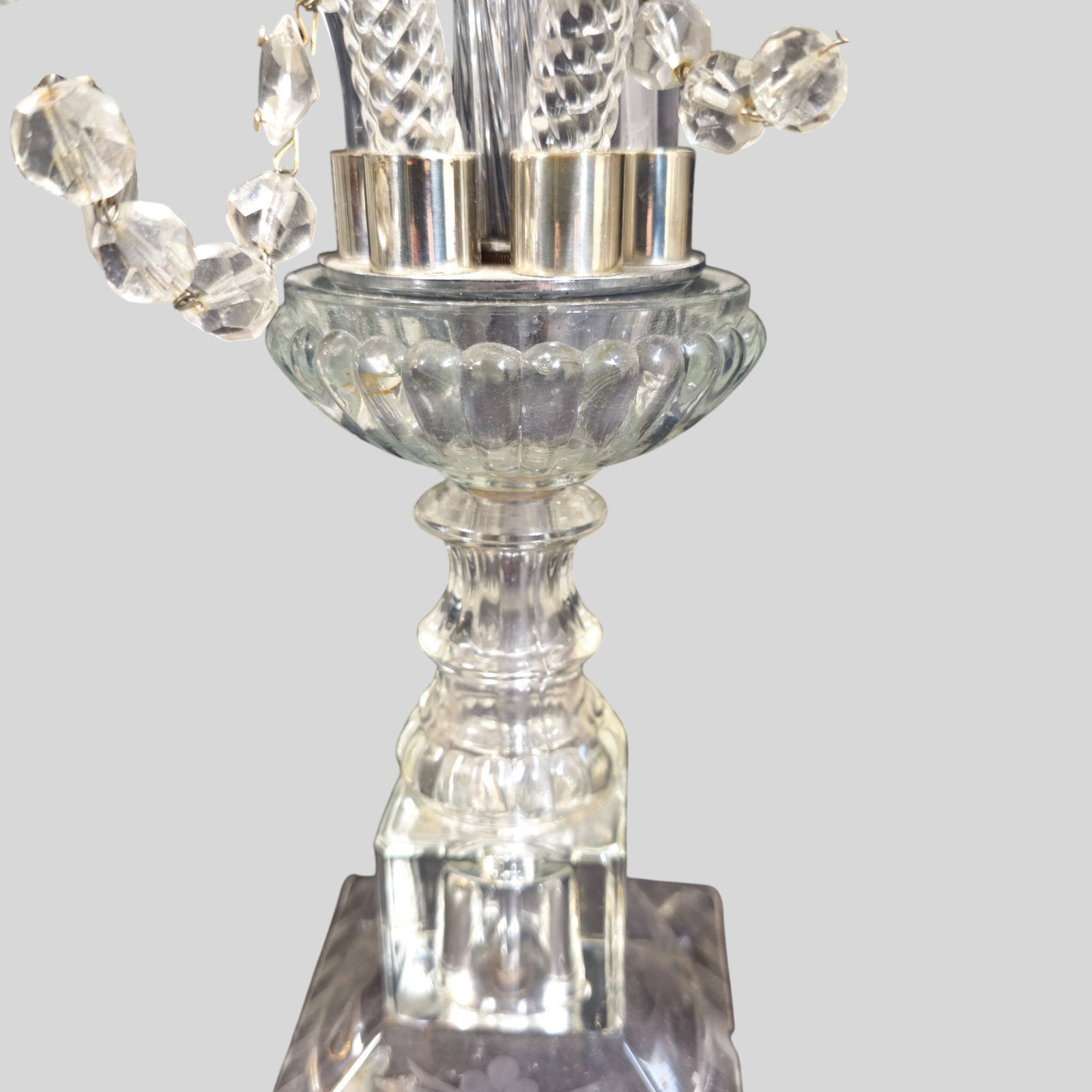 Baccarat Attribution Three Branch Candelabras - 5