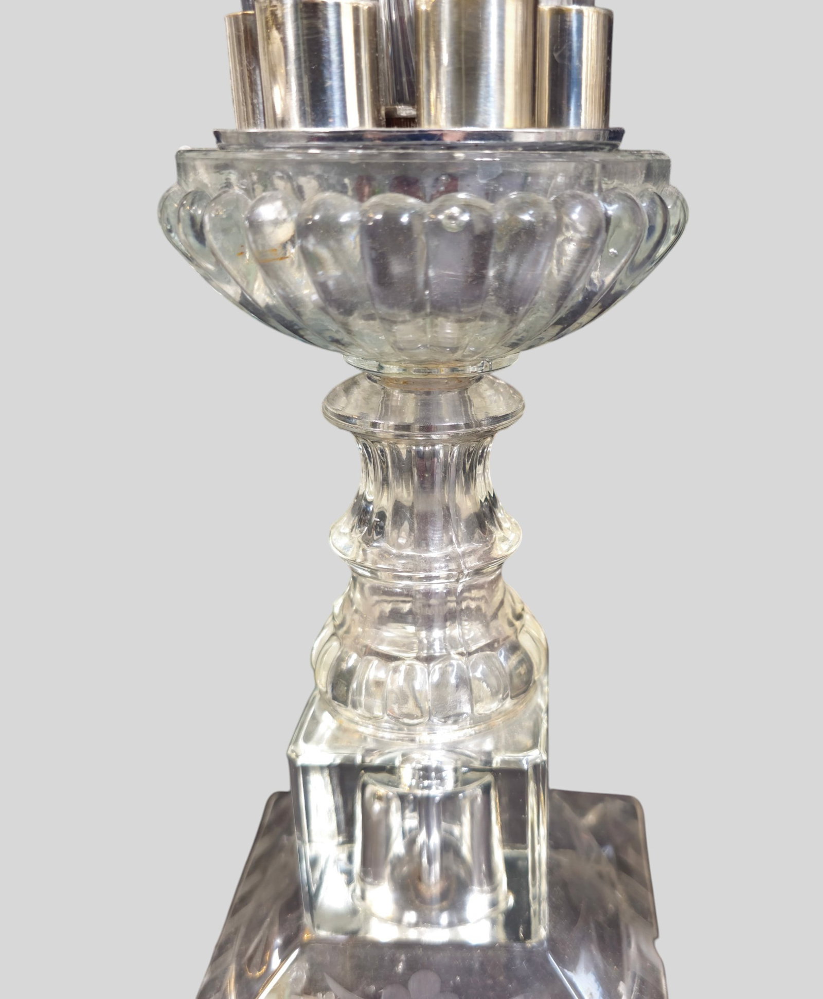Baccarat Attribution Three Branch Candelabras - 7