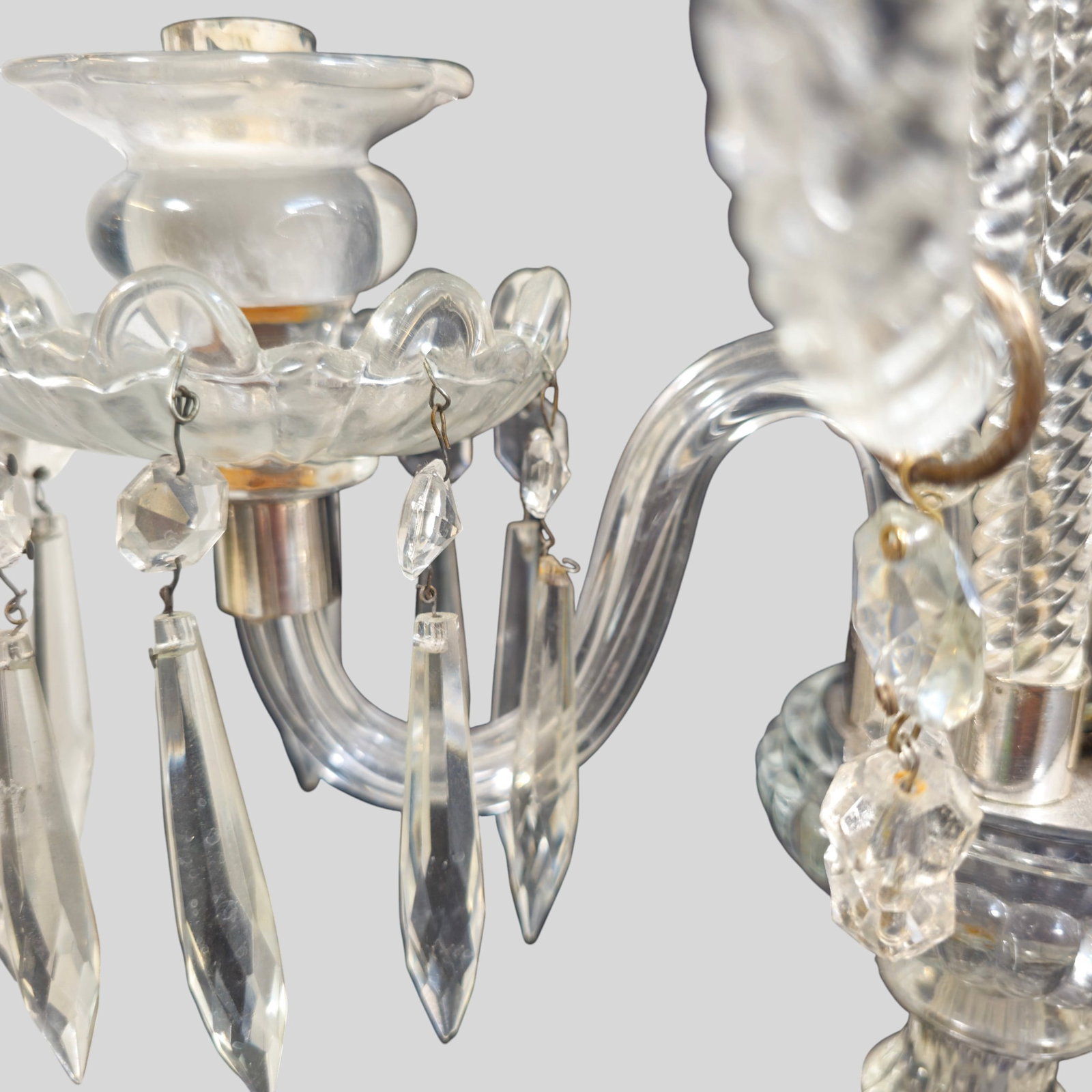 Baccarat Attribution Three Branch Candelabras - 8