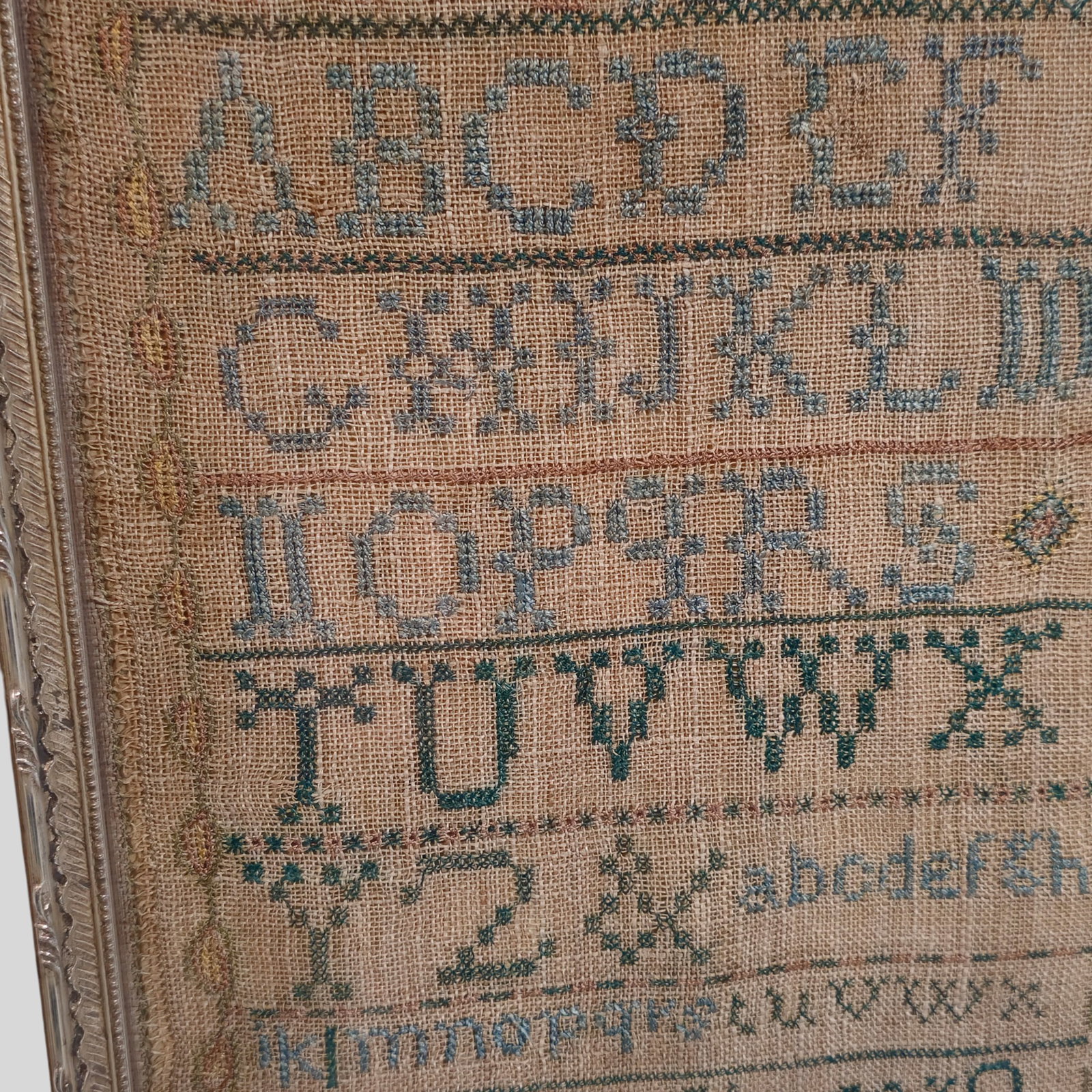 Needlepoint Sampler by Polly Chase Dated 1910 - 4