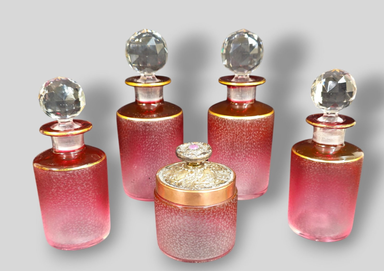 St. Louis Attribution Cranberry Vanity Set (1 of 17)