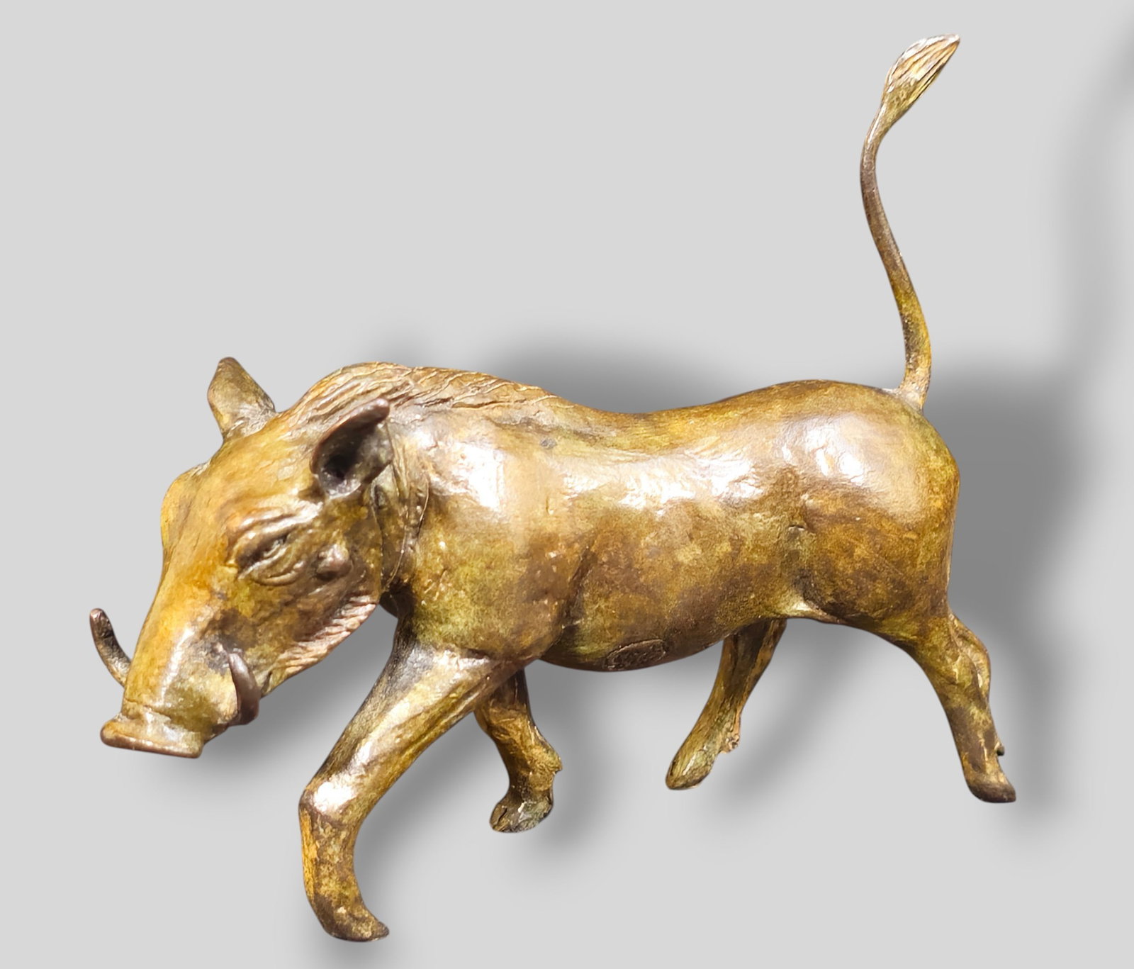 Donald Greig Bronze Wild Boar: Donald Greig Bronze Wild Boar. Edition 36/100. Signed. 5w x 15/8d x 4h.