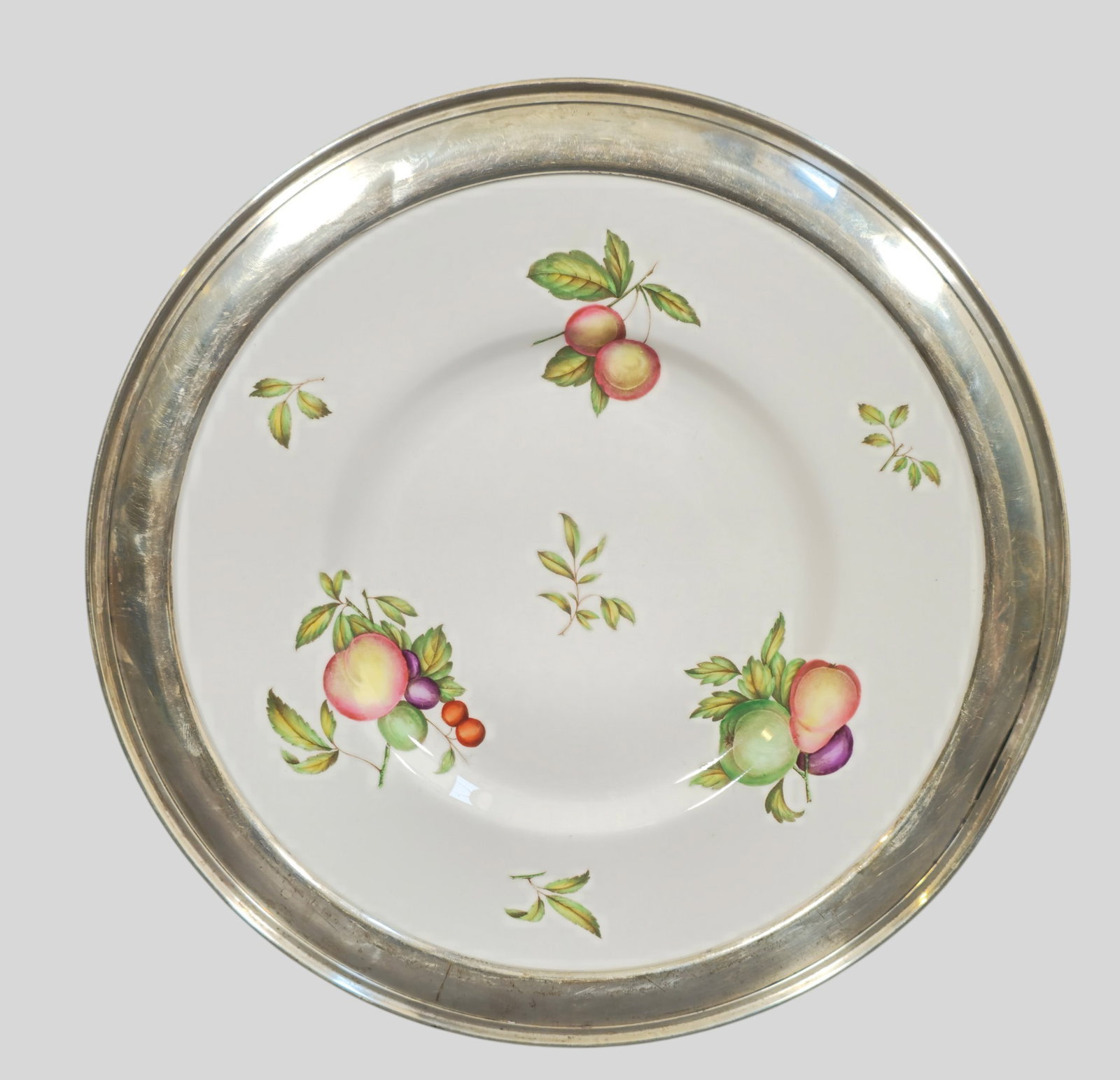 Sterling Silver and Spode Porcelain Blenheim Tray (1 of 10)