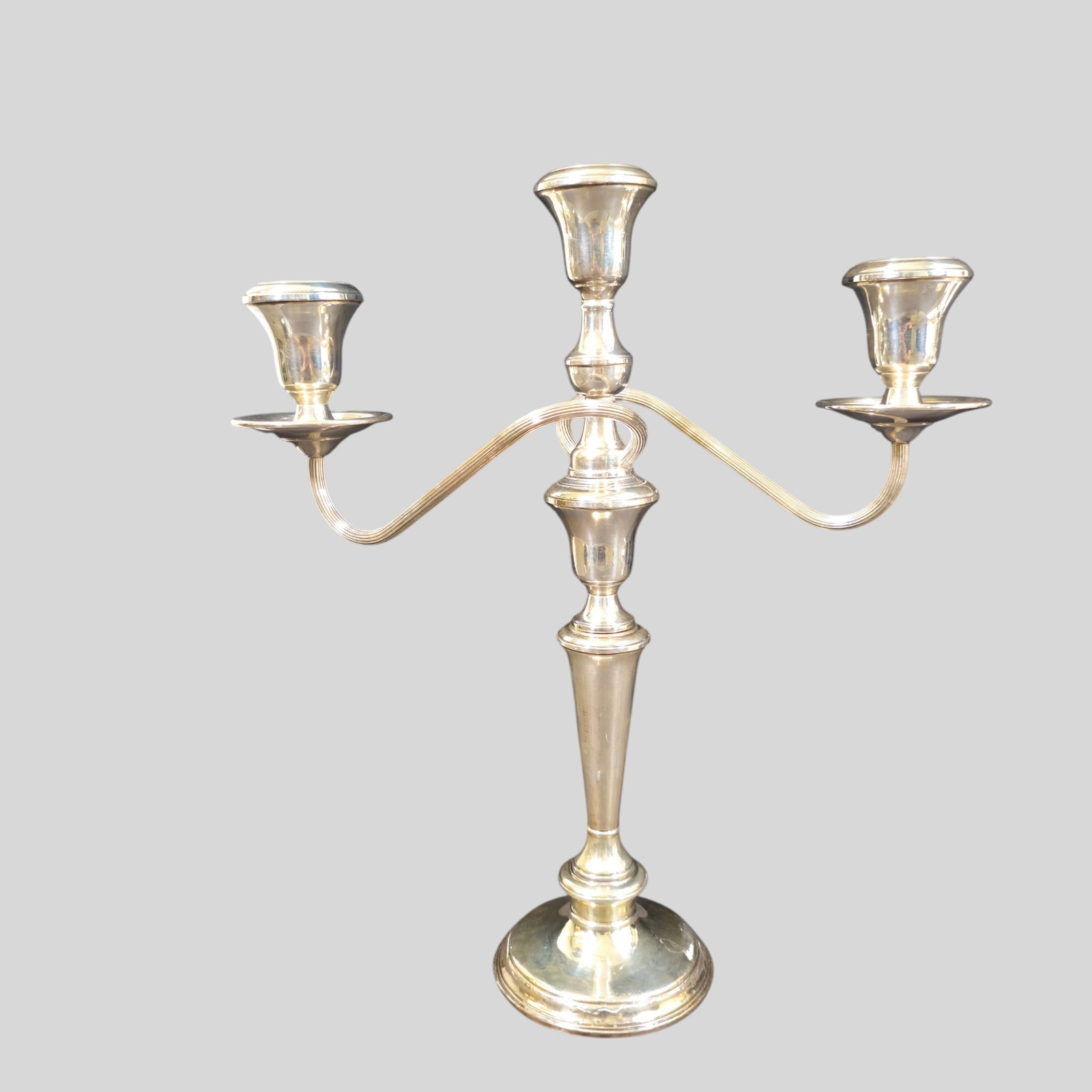 Sterling Silver Three Branch Candelabras - 2
