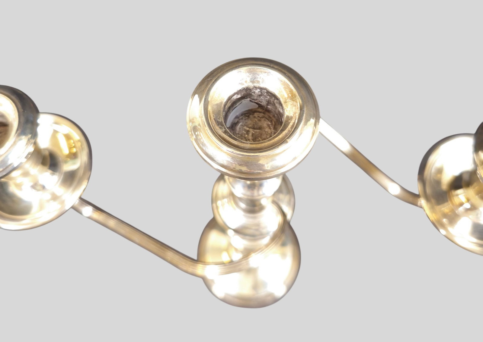Sterling Silver Three Branch Candelabras - 6