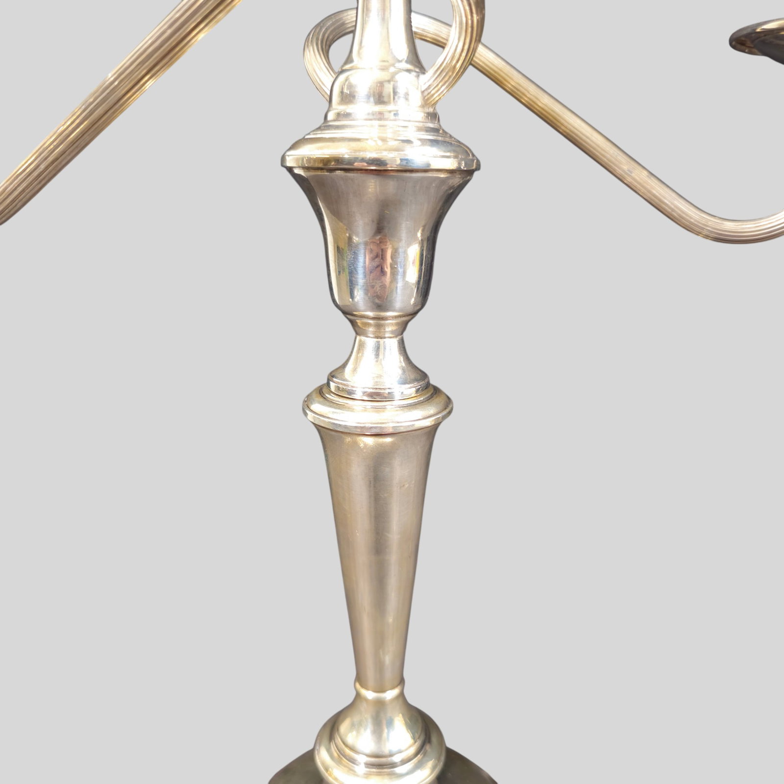 Sterling Silver Three Branch Candelabras - 8