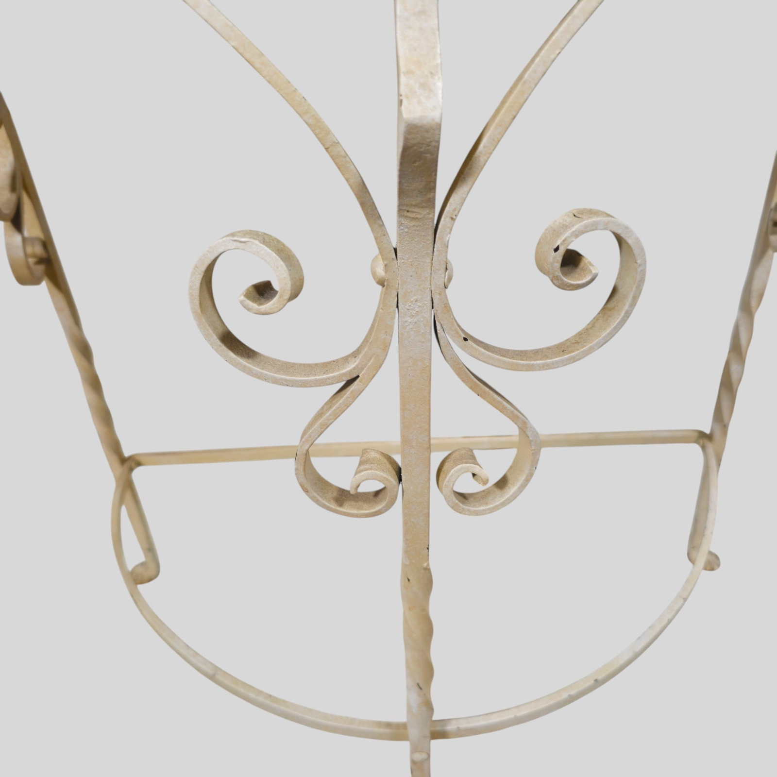 Marble Top Iron Console and Mirror - 4