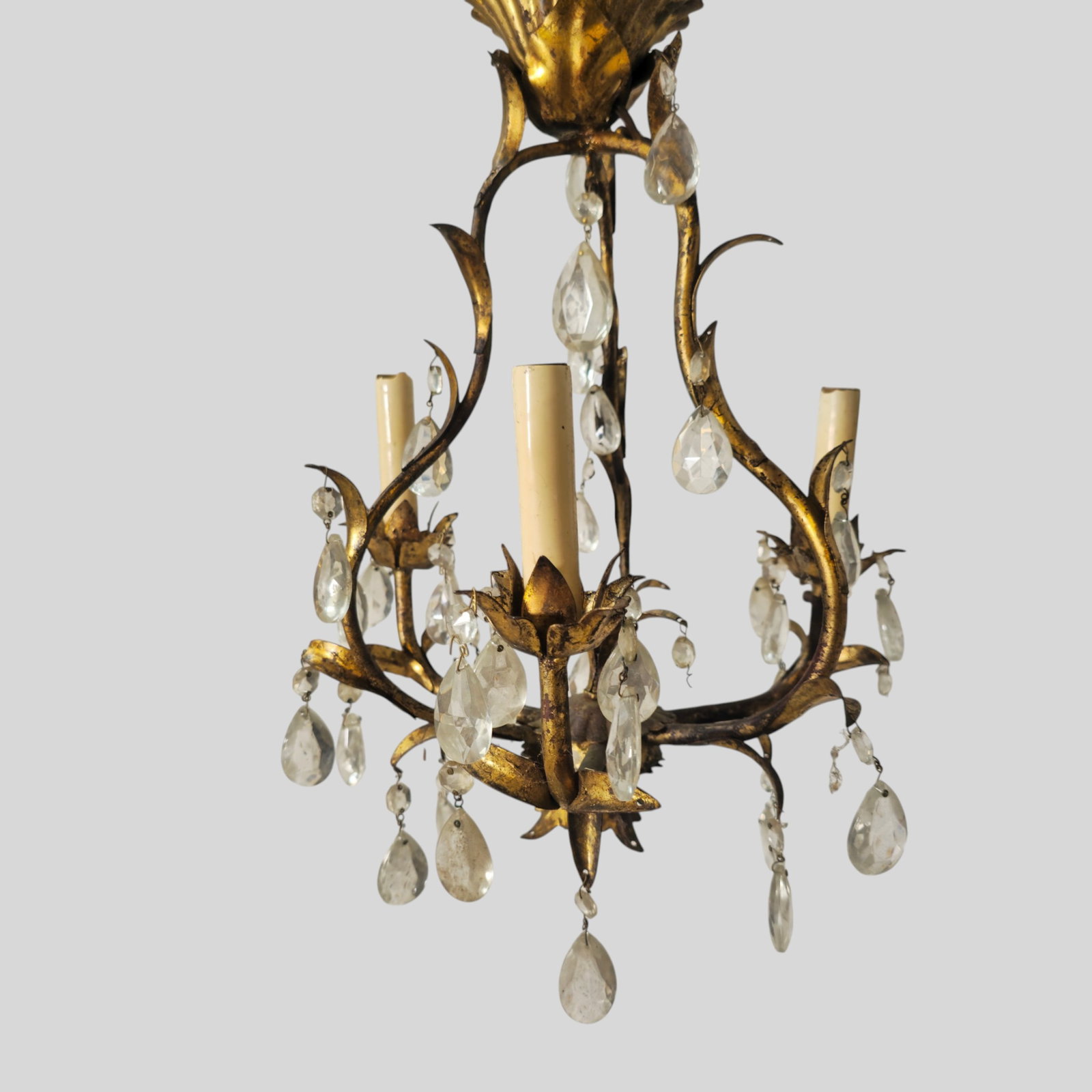 Italian Gilt Hollywood Regancy Style Chandeliers (1 of 9)