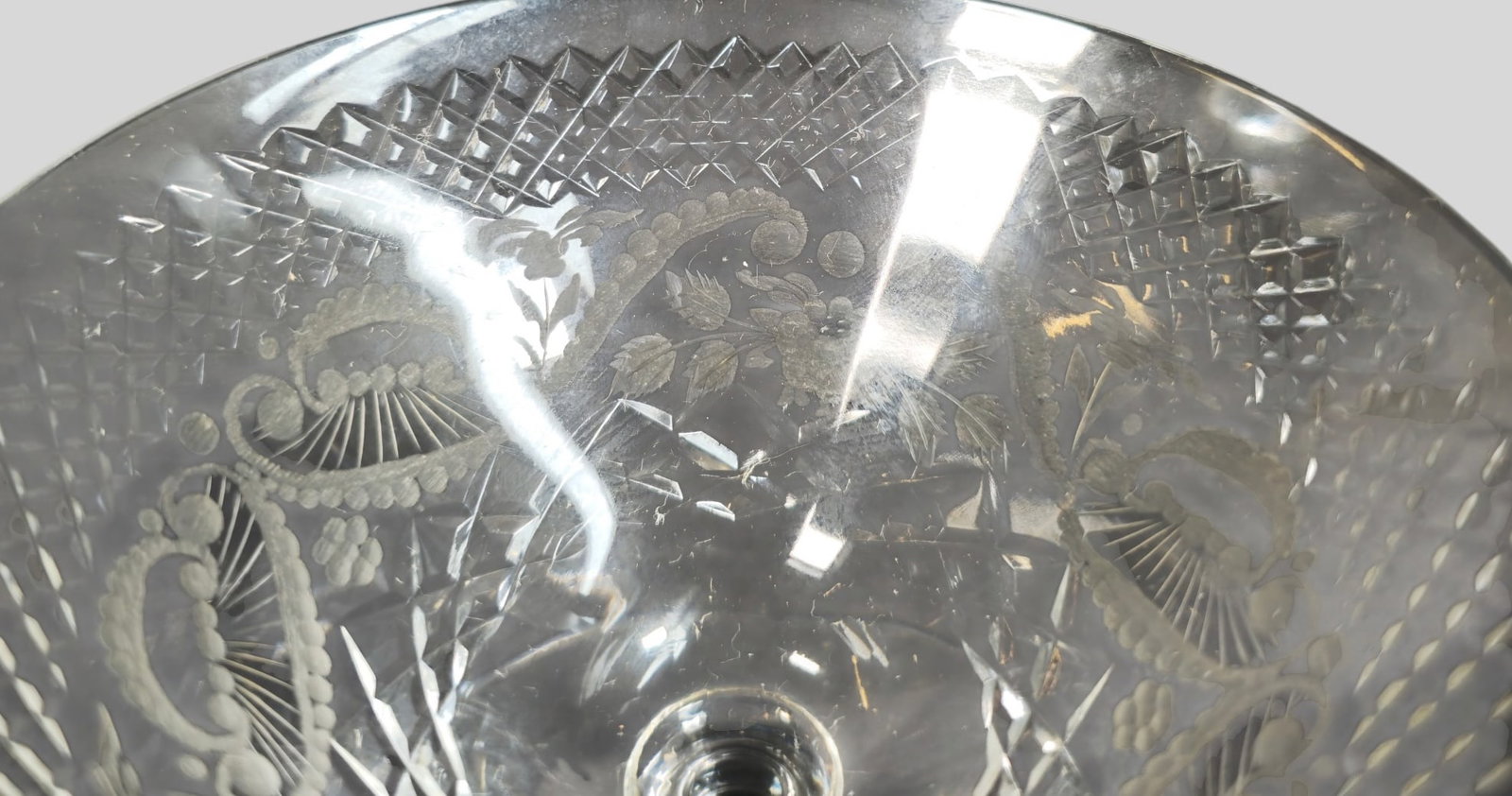 Cut and Etched Crystal Stemware - 6