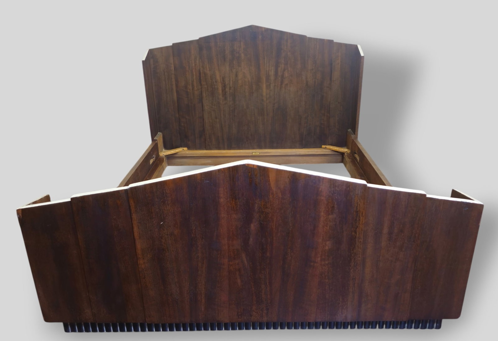 Rare Donald Deskey Bed: Rare Donald Deskey Bed. Widdicomb, USA, 1935. Wood and ebonized wood. 57 1/8w x 85d x 38h.