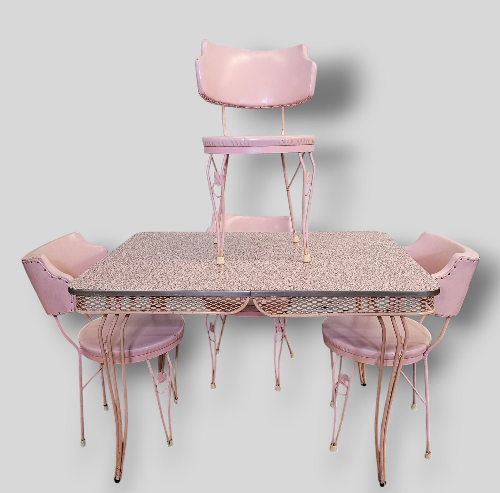 MCM Pink Dining Table and Chairs (1 of 11)