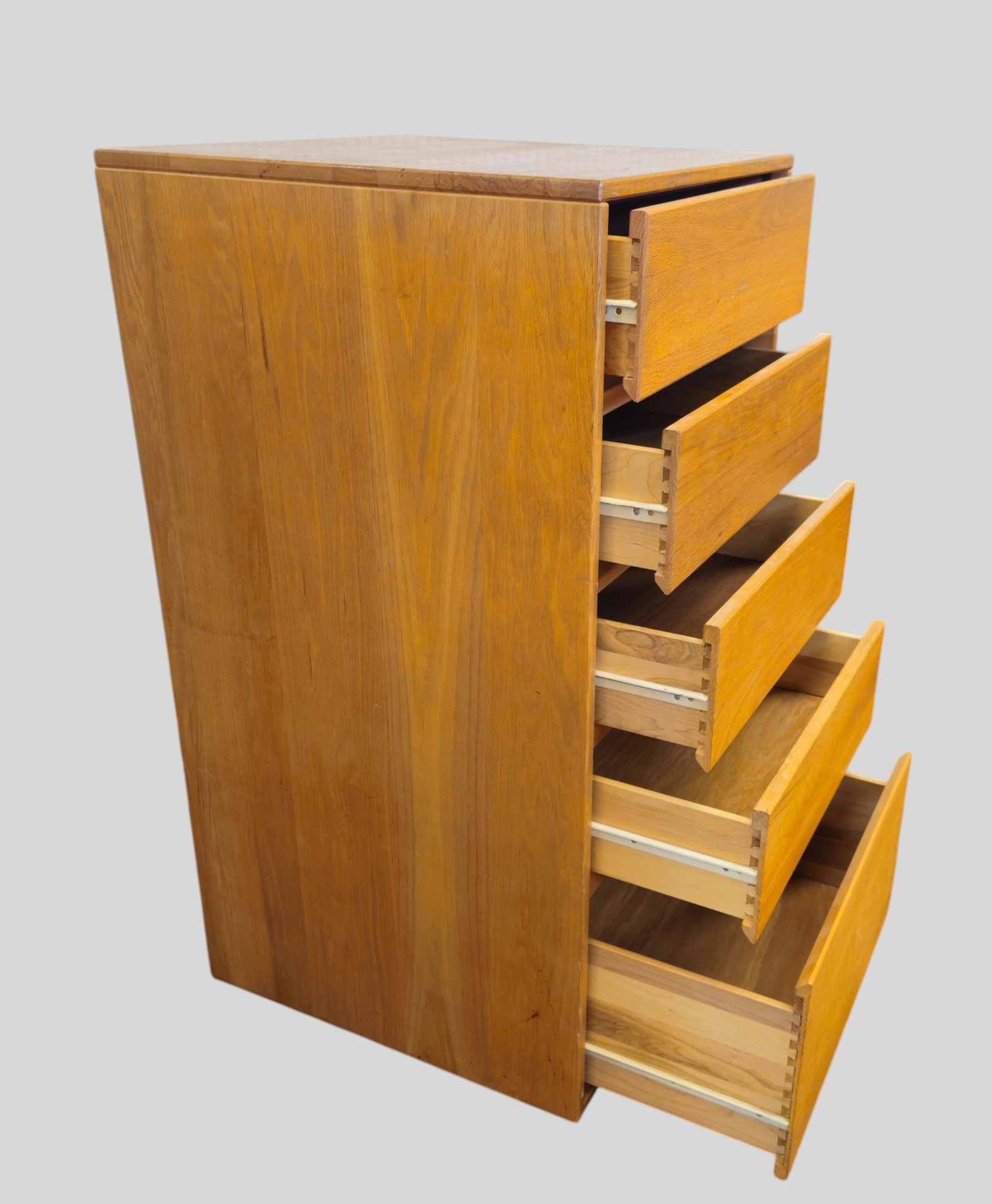 MCM Oak Five Drawer Chests - 9
