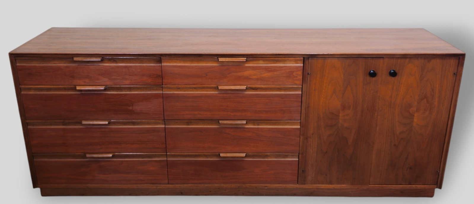 Merton Gershun Esprit Crendenza / Dresser: Merton Gershun Esprit Crendenza / Dresser. Dilligham. USA. 1960s. Walnut, enameled metal and lacquered wood. 76w x 18 1/2d x 30h.