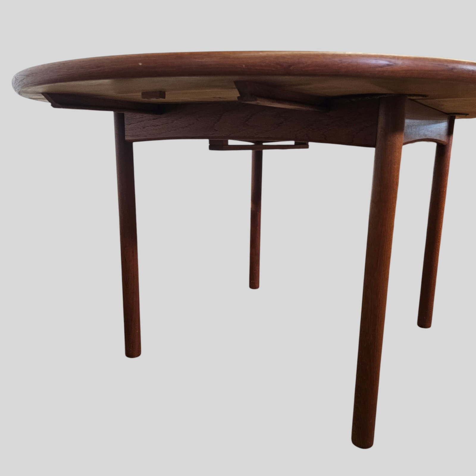 MCM Danish Teak Round Dining Table - 5