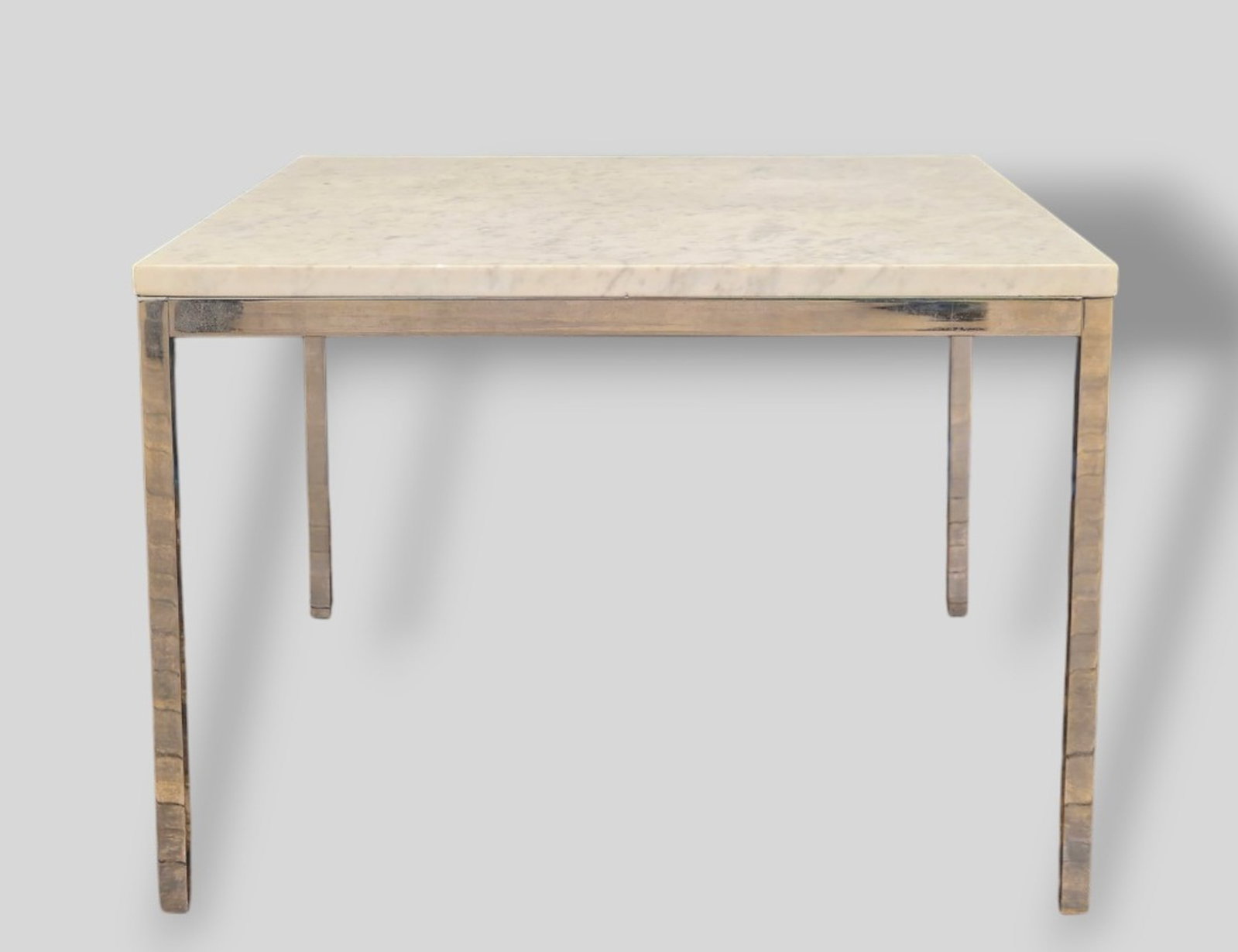 Florence Knoll Coffee Table: Florence Knoll Coffee Table. Knoll and Associates. USA, 1954. Marble and chrome plated steel. 24w x 24d x 17h.