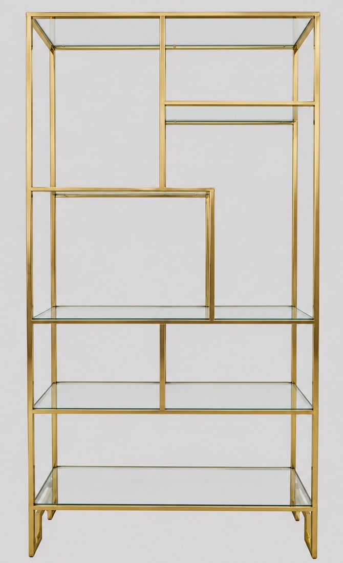 DIA Brass and Glass MCM Etagere (1 of 10)