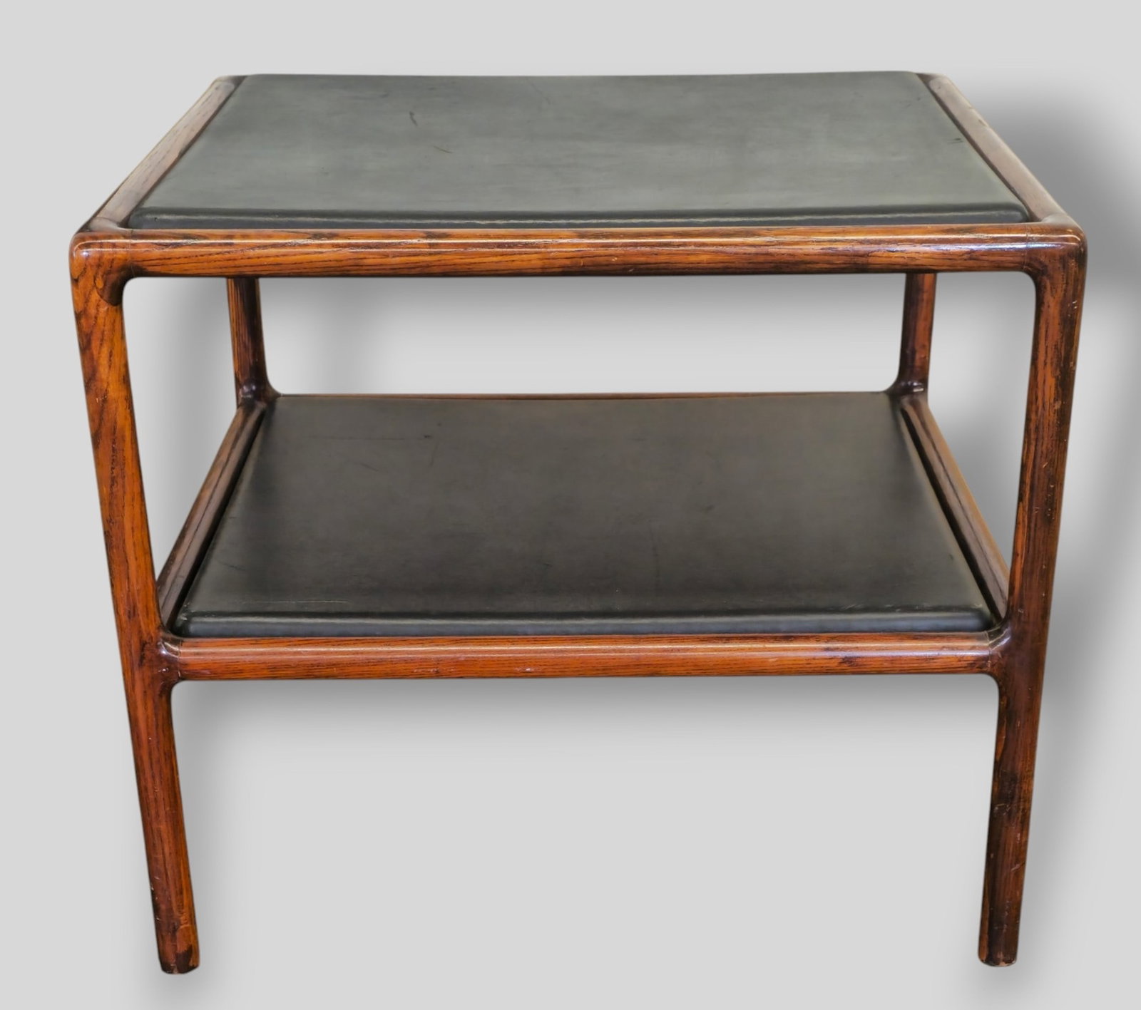 Ward Bennett Occasional Table: Ward Bennett Occasional Table. Brickel Associates. USA. 1968. Rosewood and leather. 24w x 27d x 23 1/2h.